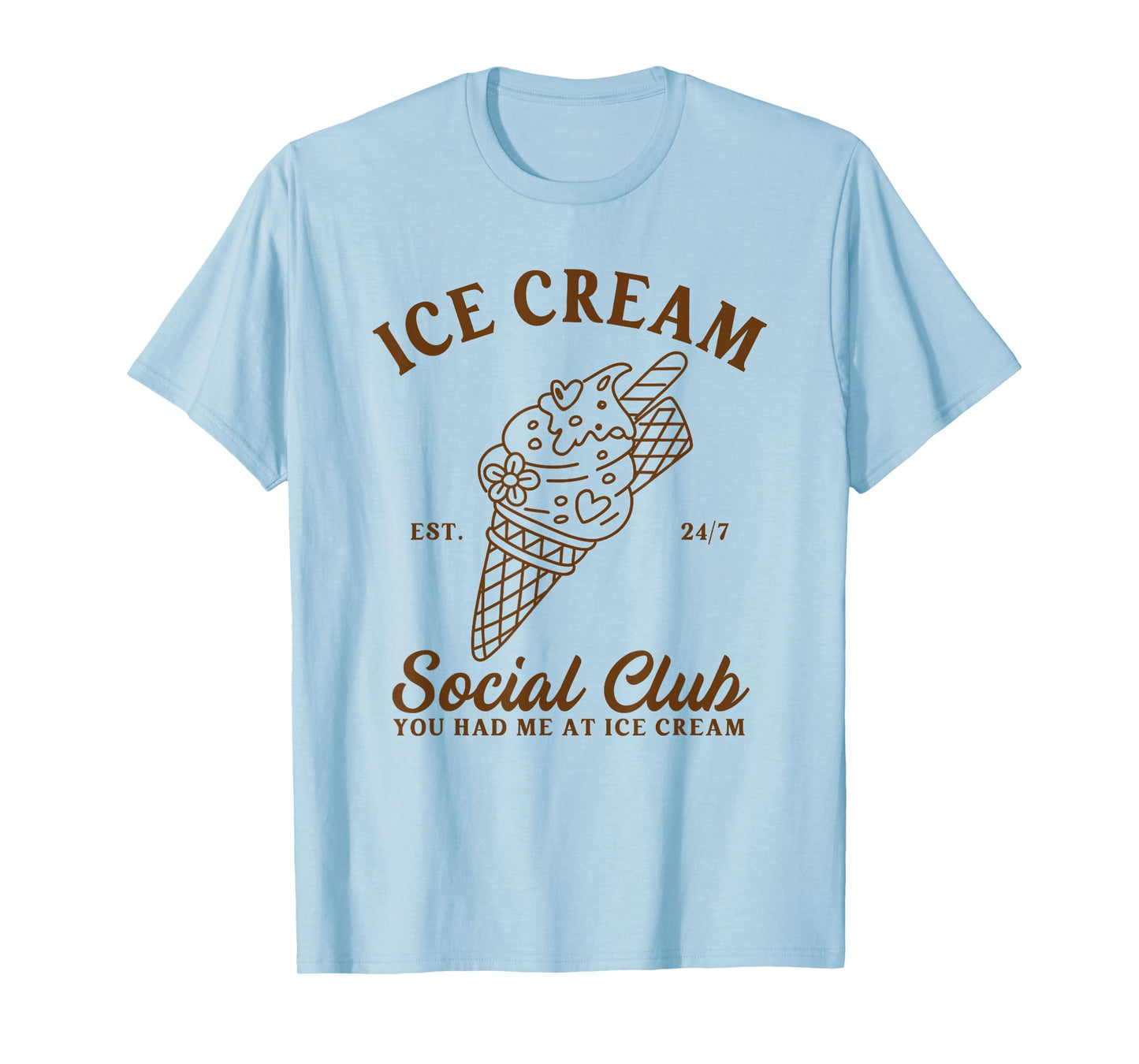 Ice Cream Lover Dessert Ice Cream Social Club Summer Gelato T-Shirt