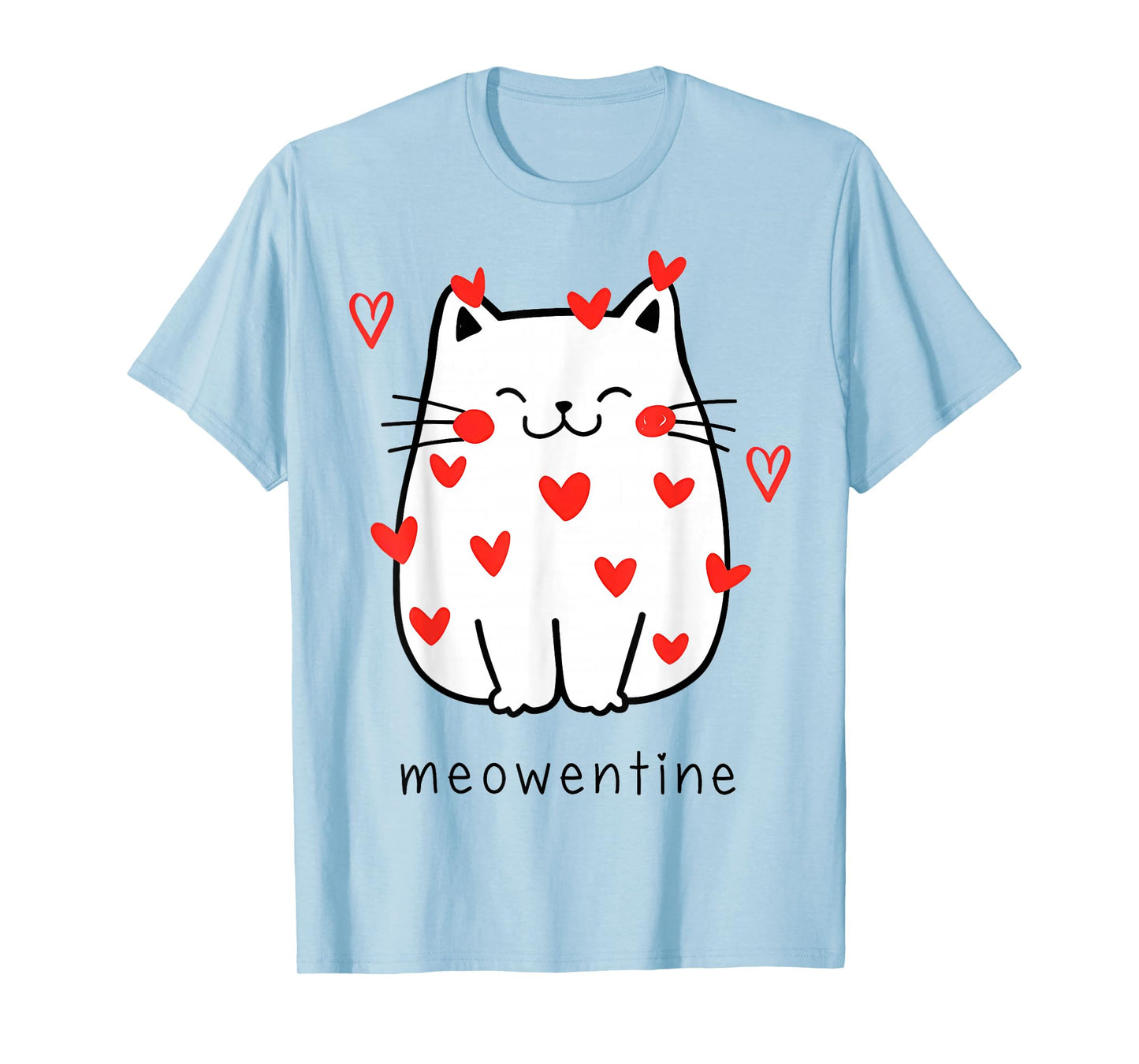 Happy Meowentines Day Cute Valentines Day Cat Lover Women T-Shirt