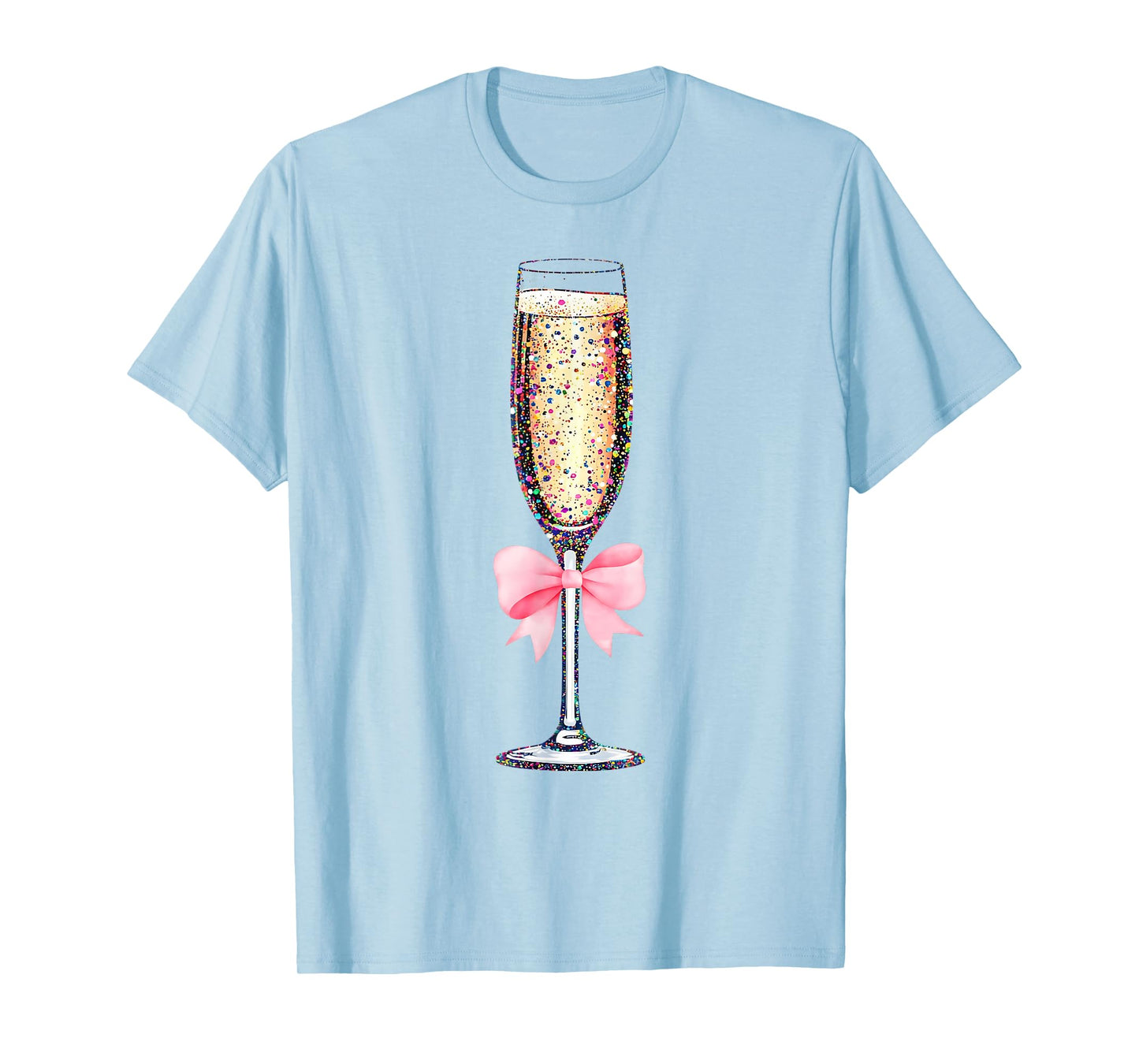 Coquette Champagne Glass Happy New Year 2026 Party Women T-Shirt