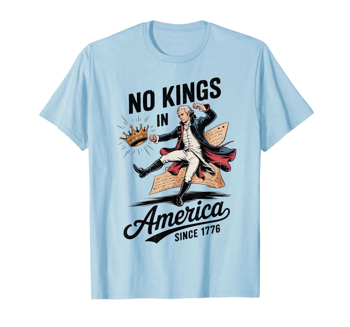 Alexander Hamilton No Kings America Funny 4th July Kids Men T-Shirt