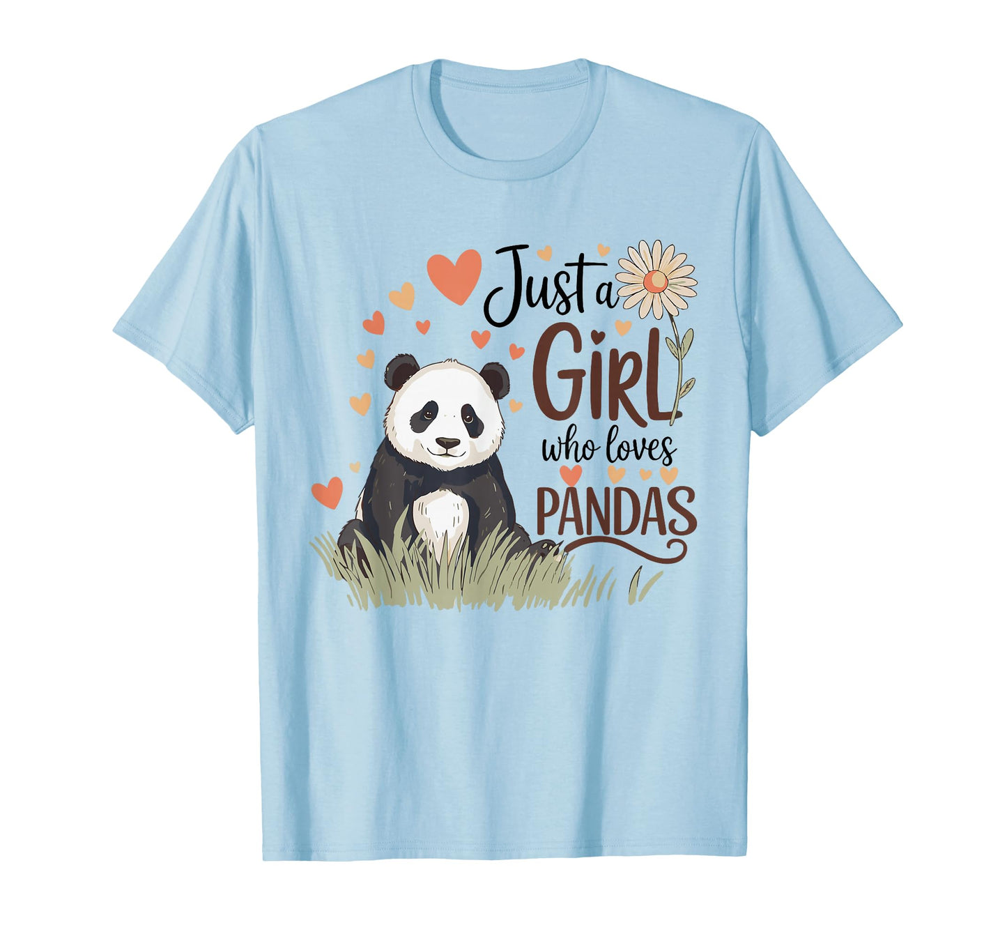 Just a Girl Who Loves Pandas Cute for Girls Women T-Shirt