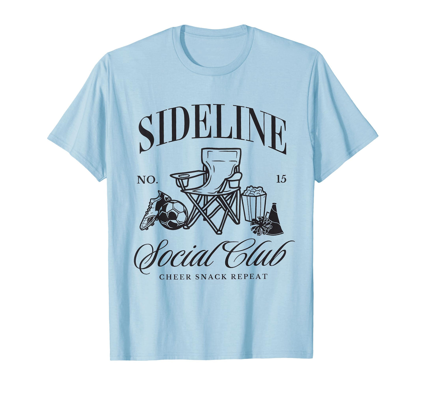 Women Sideline Social Club Soccer Mom Game Day Mothers Day T-Shirt