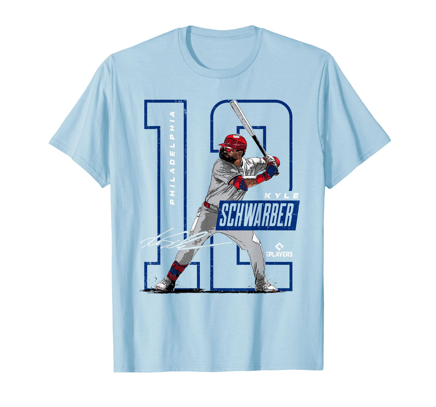 License Champs Kyle Schwarber | Philadelphia Baseball Players | MLBSWB3002 T-Shirt, Small, Red
