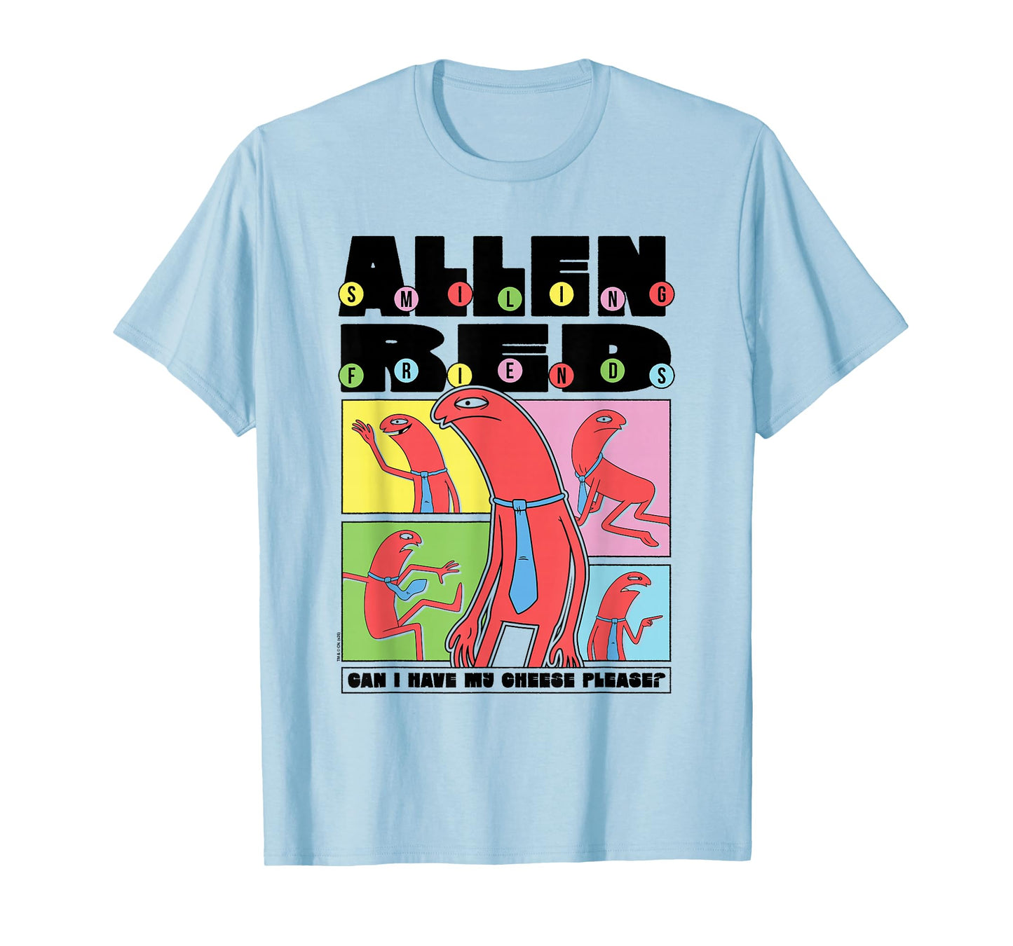 Smiling Friends Allen Red Can I Have My Cheese Funny Cartoon T-Shirt
