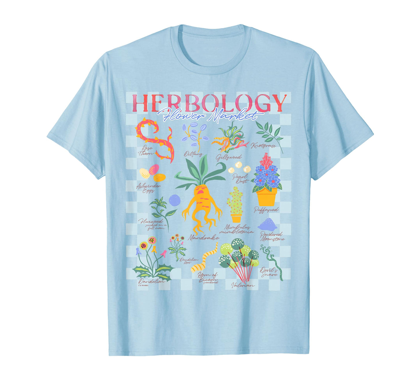 Harry Potter Herbology Flower Market Mandrake Magical Plants T-Shirt