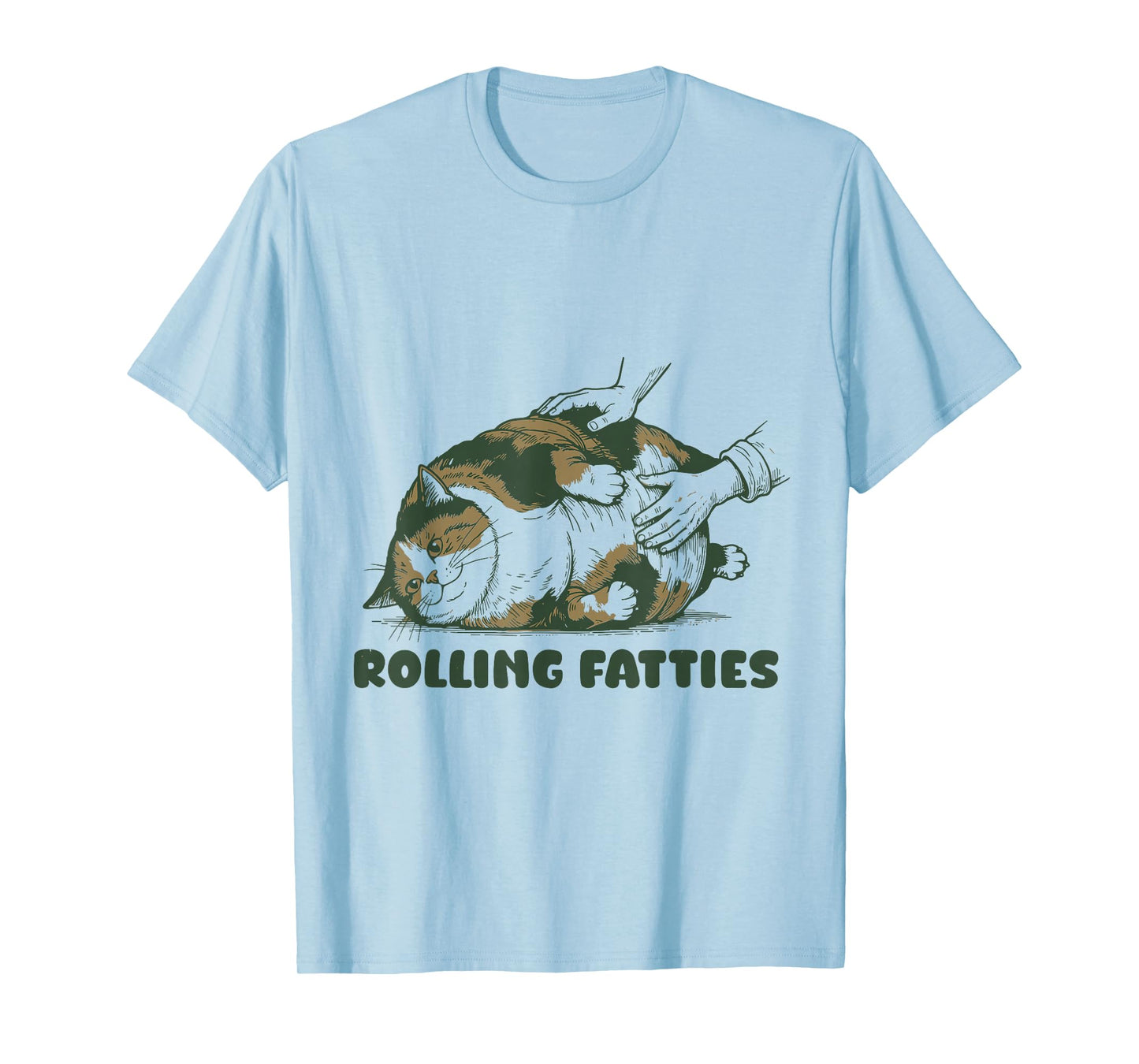 Rolling Fatties Calico Funny Cute Cat Lover T-Shirt