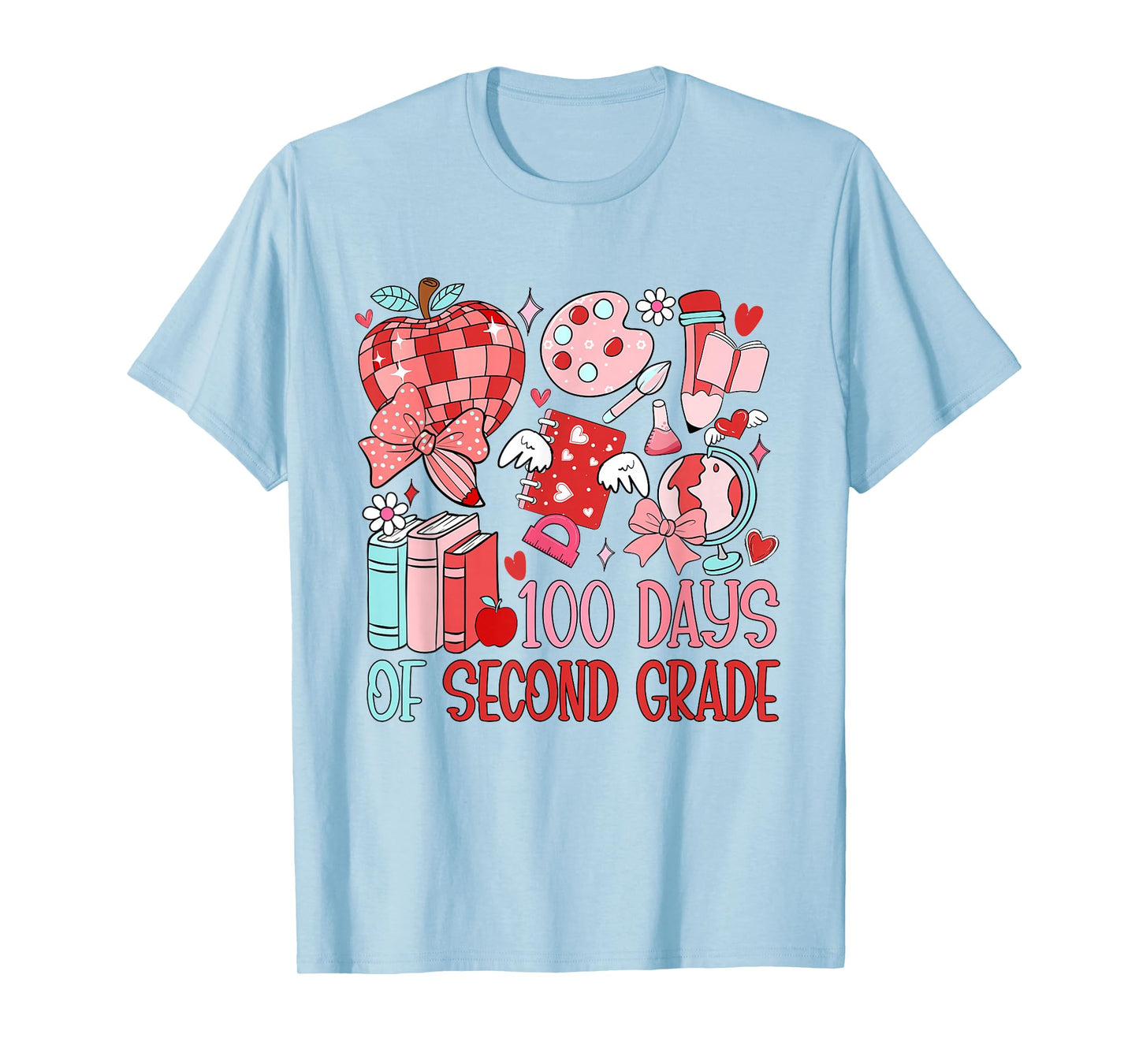 100 Days of Second Grade 100th Day of School Teacher Kids T-Shirt
