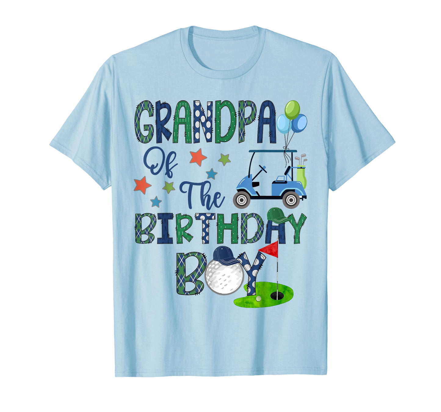 Grandpa Of The Birthday Boy Hole In One Golf Lover T-Shirt
