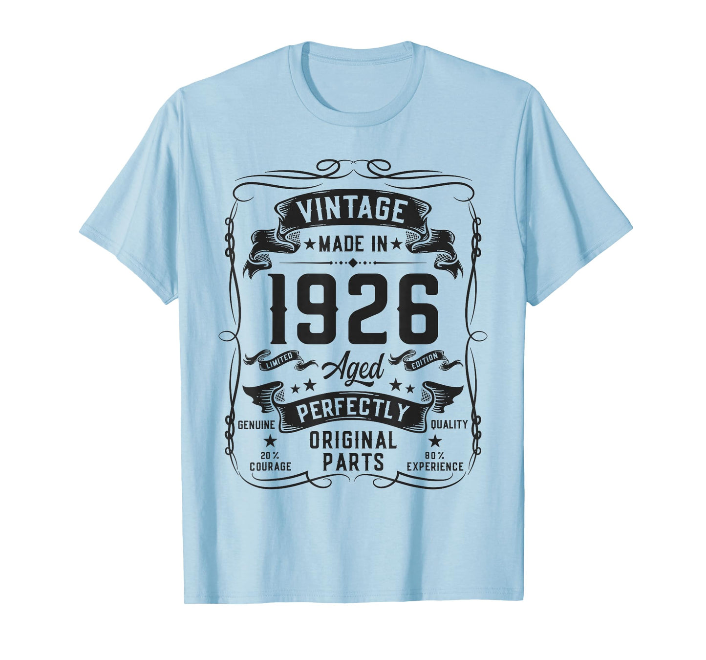 Vintage 1926 100yr 100th Birthday Gifts for Men 100 Year Old T-Shirt