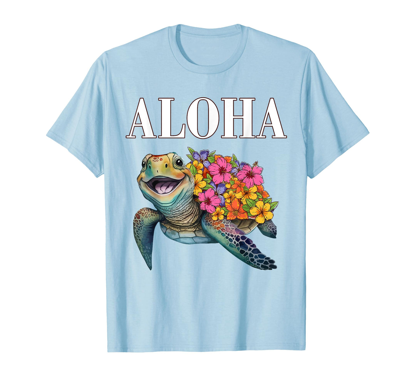 Aloha Hawaii Hawaiian-Shirt Turtle Hibiscus Kids Girl Women T-Shirt