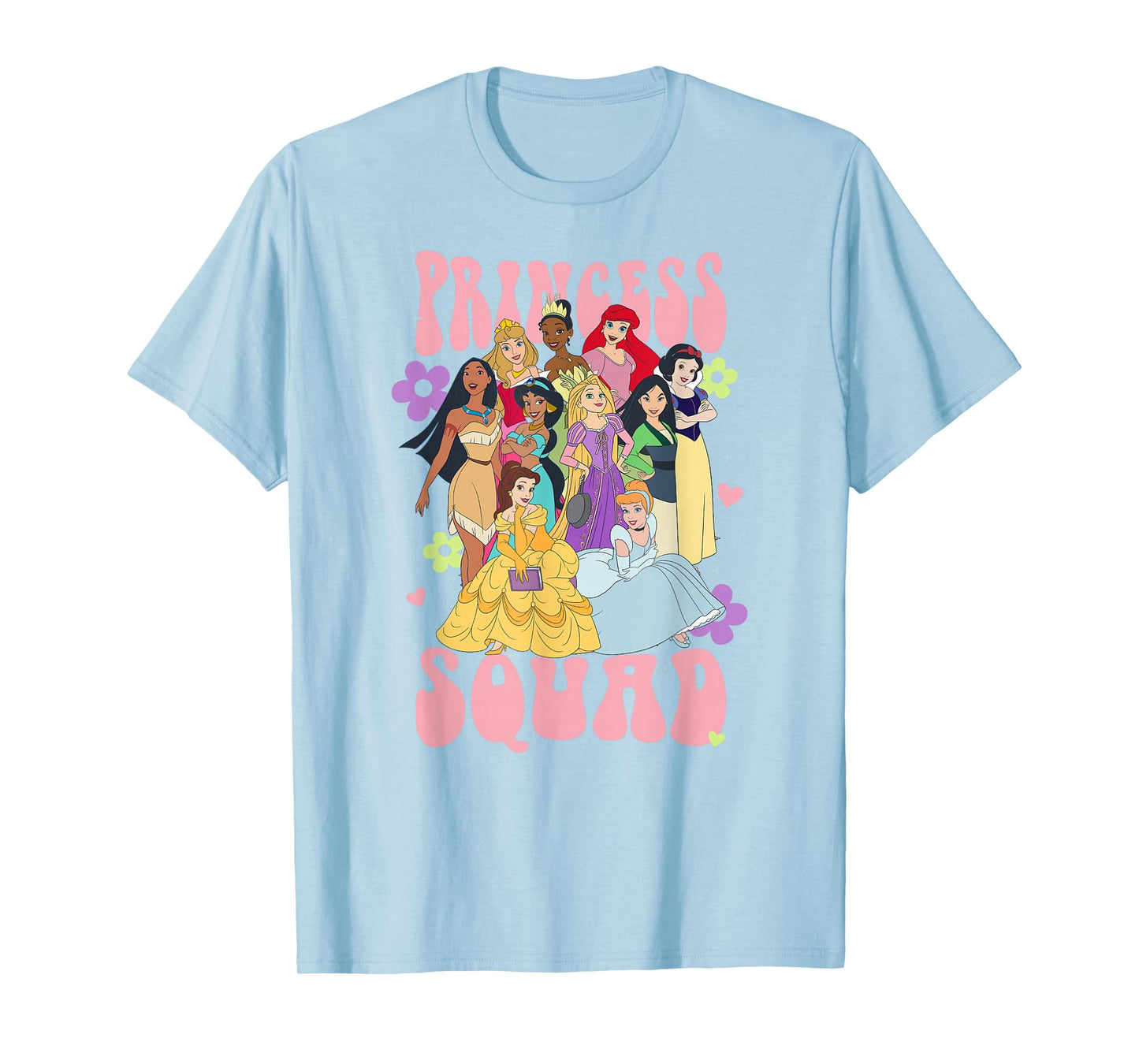 Disney Princess Epic Princess Squad Girl Power Floral Poster T-Shirt