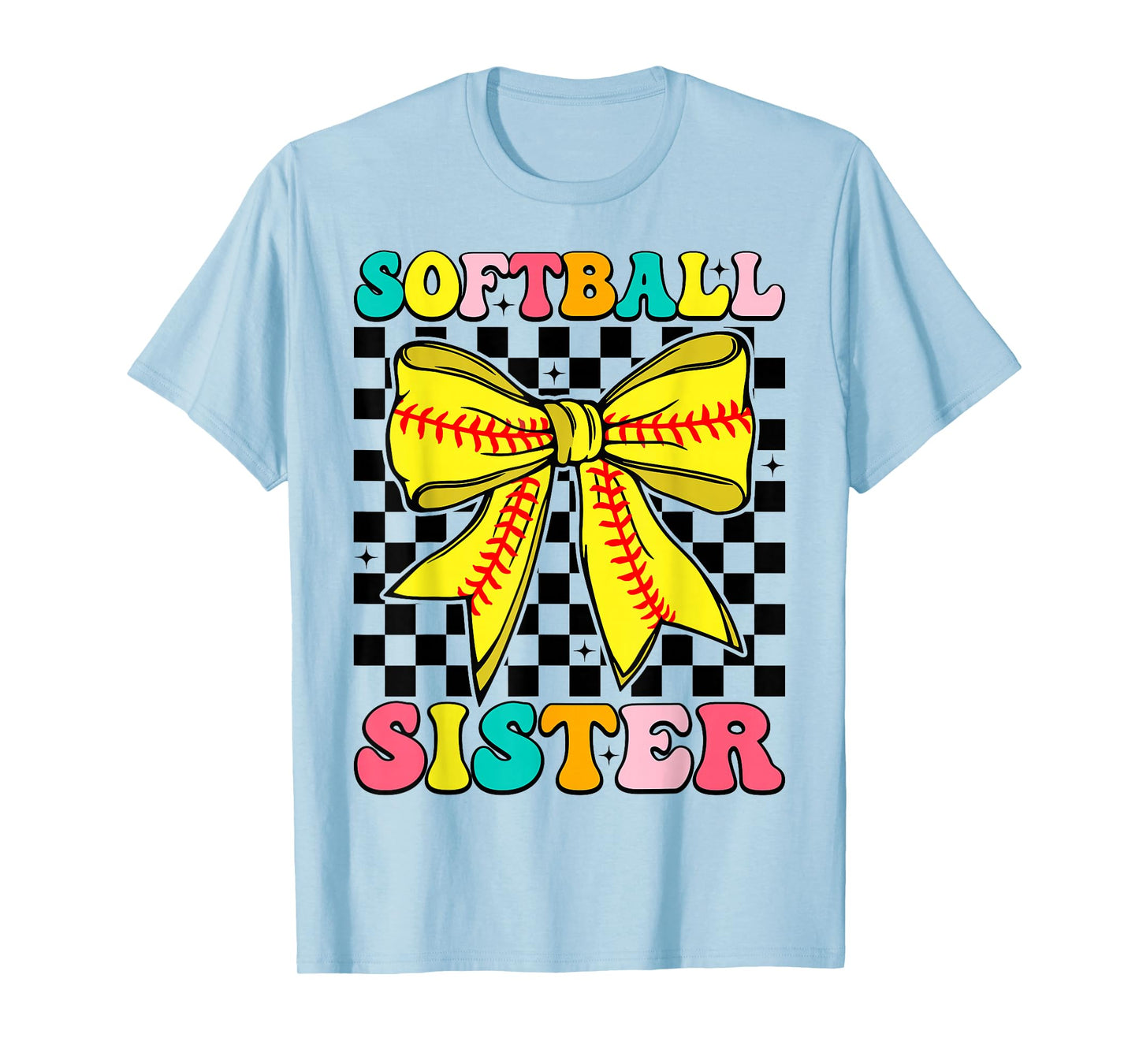 Softball Sister Coquette Bow Softball Sister Game day T-Shirt