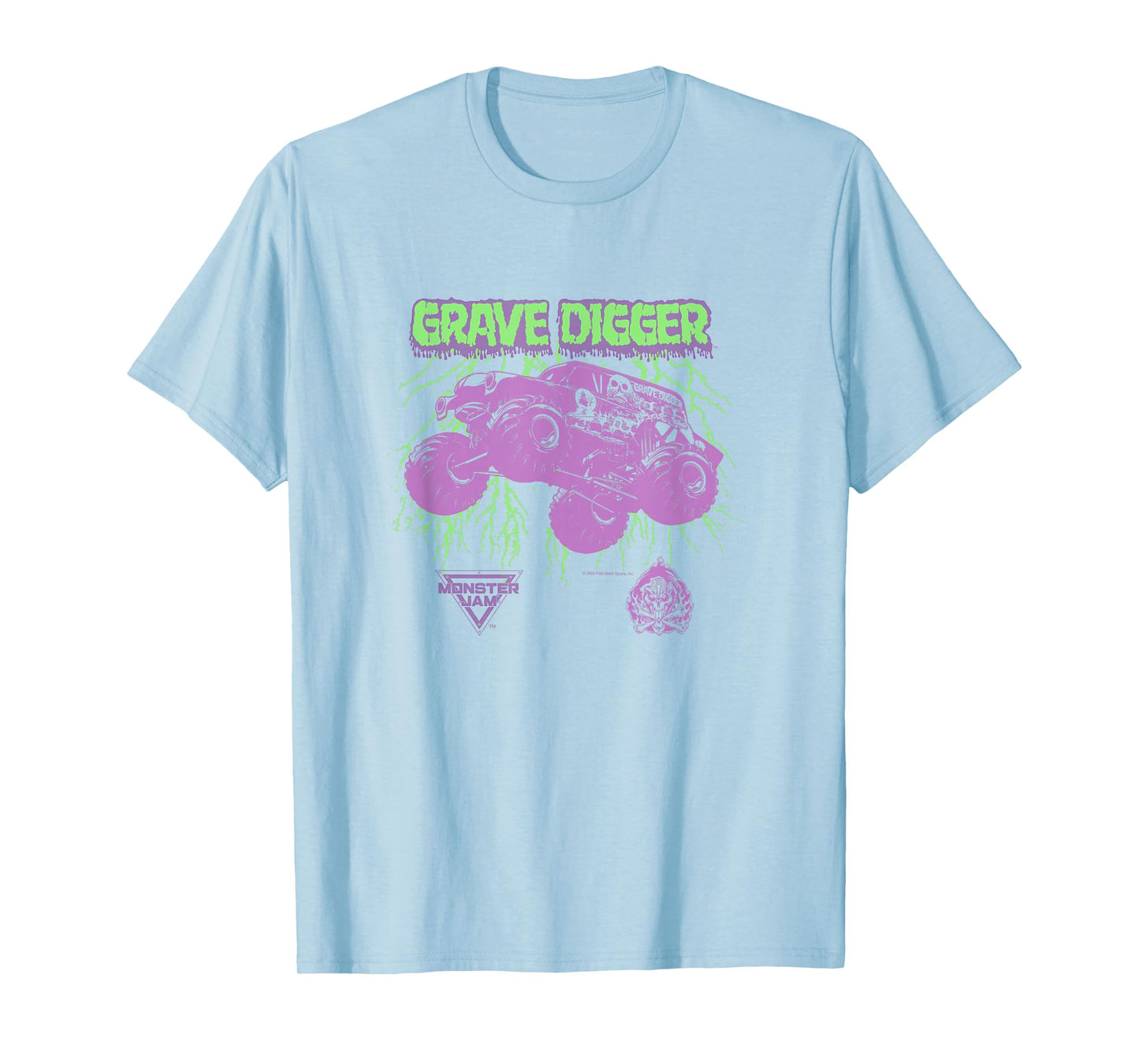 Monster Jam Grave Digger Green Lightning T-Shirt