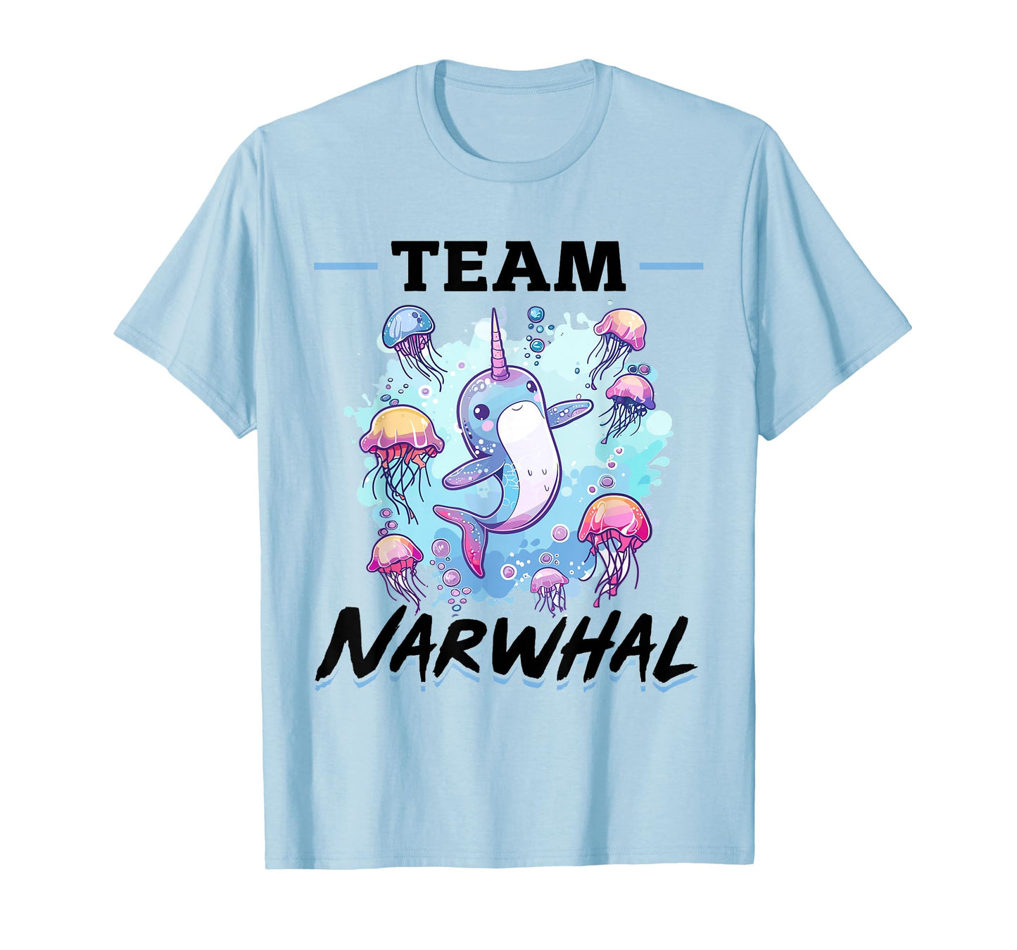 Funny Narwhal Jellyfish Animal Team Narwhal T-Shirt
