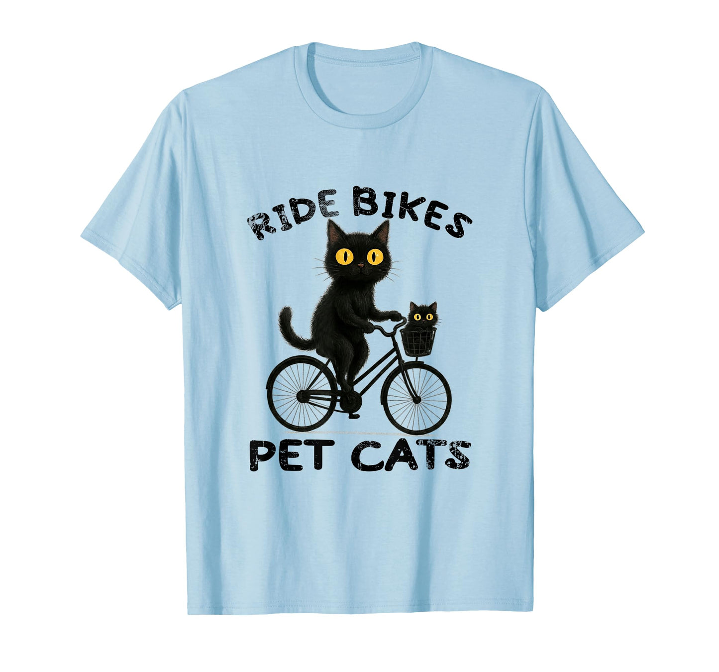 Ride Bikes Pet Cats Bicycle Cycling Biking Cat Lover T-Shirt