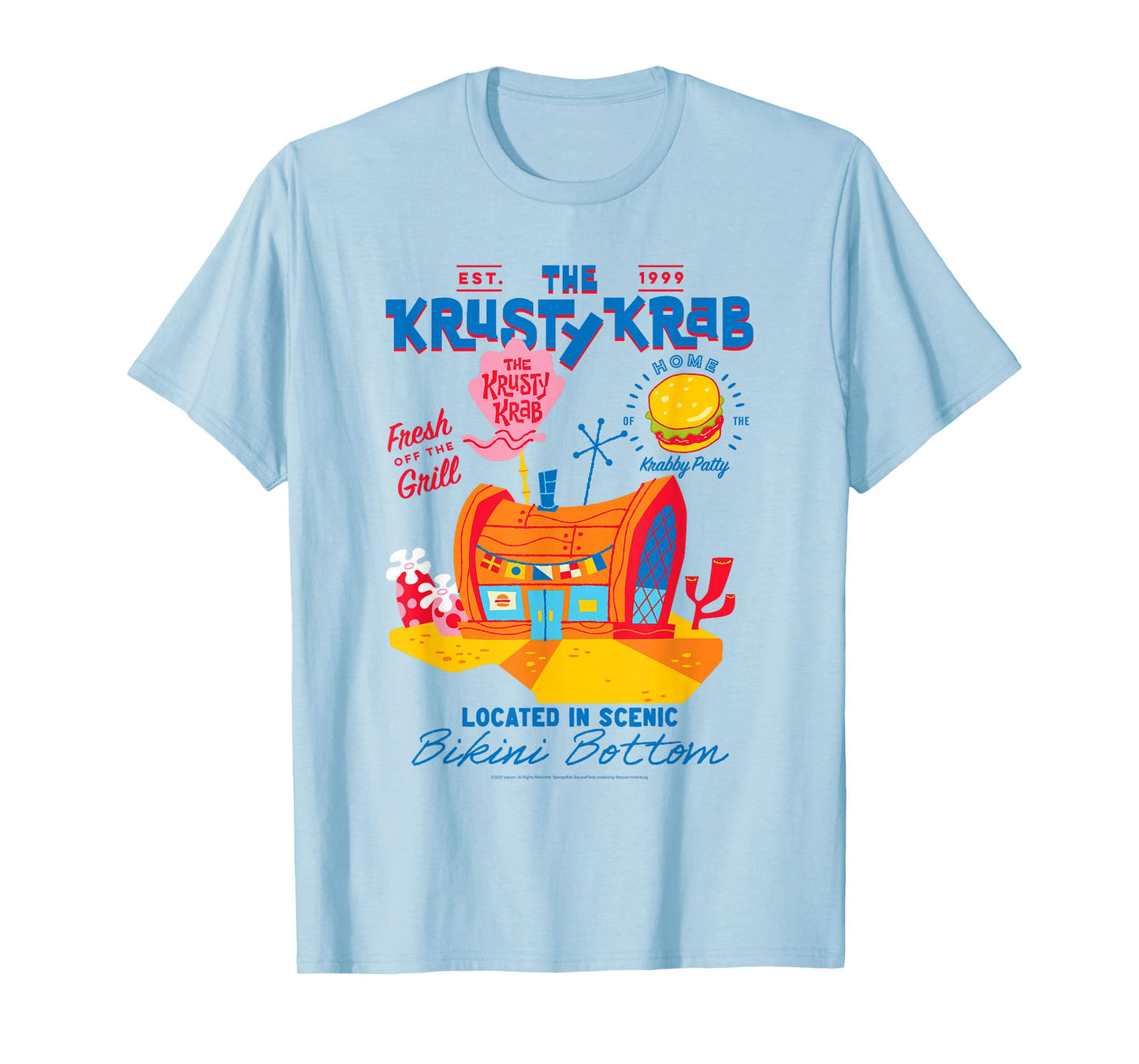 SpongeBob SquarePants Krusty Krab Cartoon Illustration T-Shirt