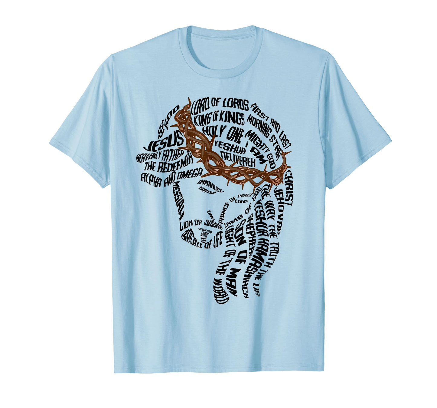 Christian Names of Jesus Christ Face Gospel Religious Bible T-Shirt