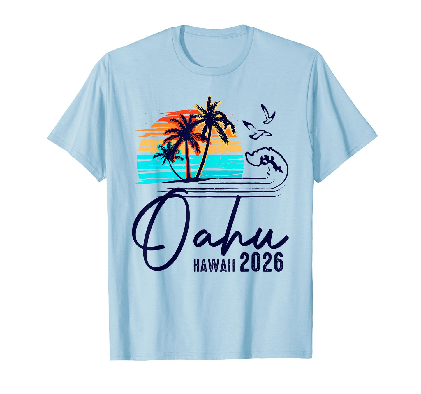 Oahu Hawaii 2026 Vacation Beach Matching Family Group T-Shirt