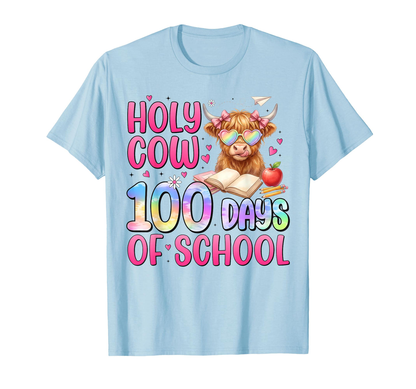 Holy Cow 100 Days of School 100th Day Smarter Teacher Girls T-Shirt