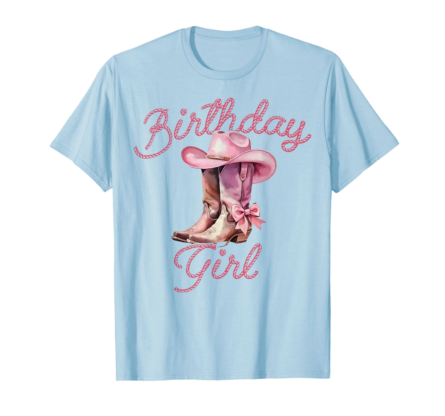 Birthday Cowgirl Western Pink Birthday Girl Party T-Shirt
