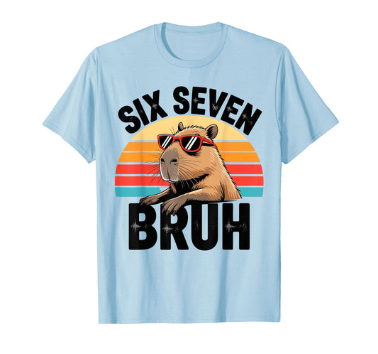 Six Seven Bruh 67 Meme Capybara T-Shirt