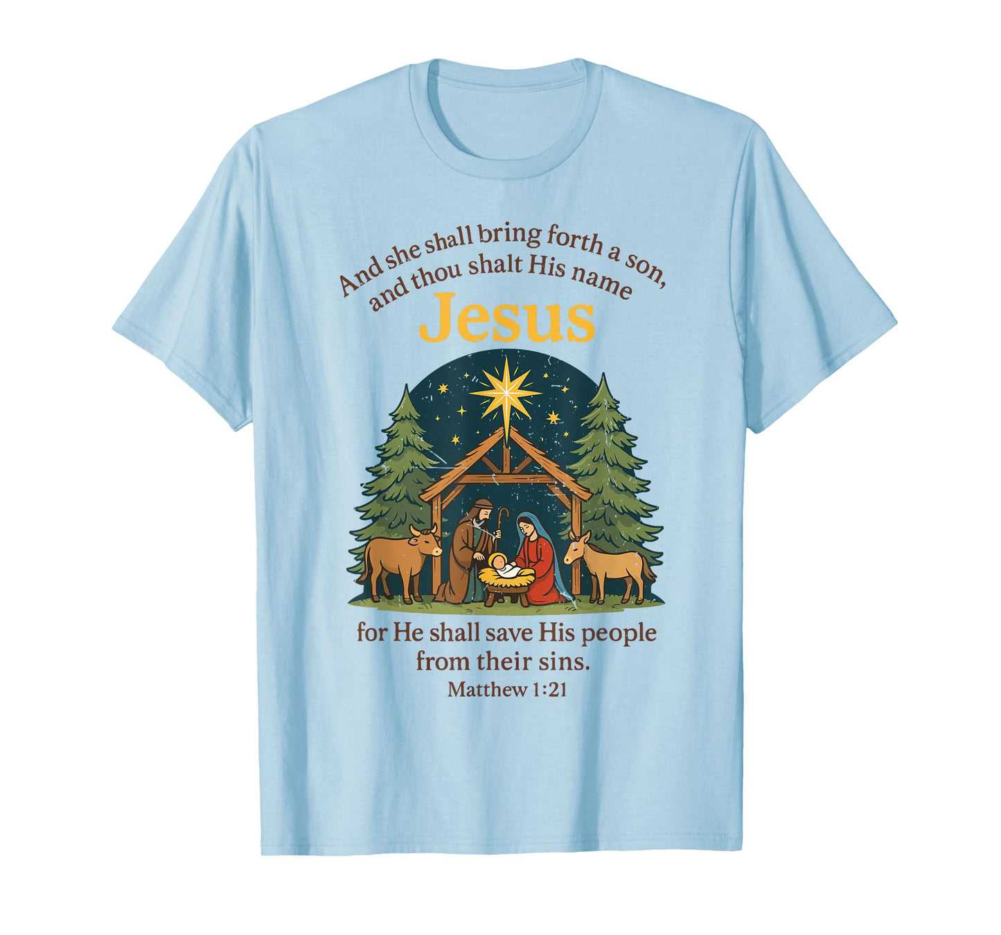 Jesus Nativity Christian Christmas Bible Pjs Toddler Pajama T-Shirt