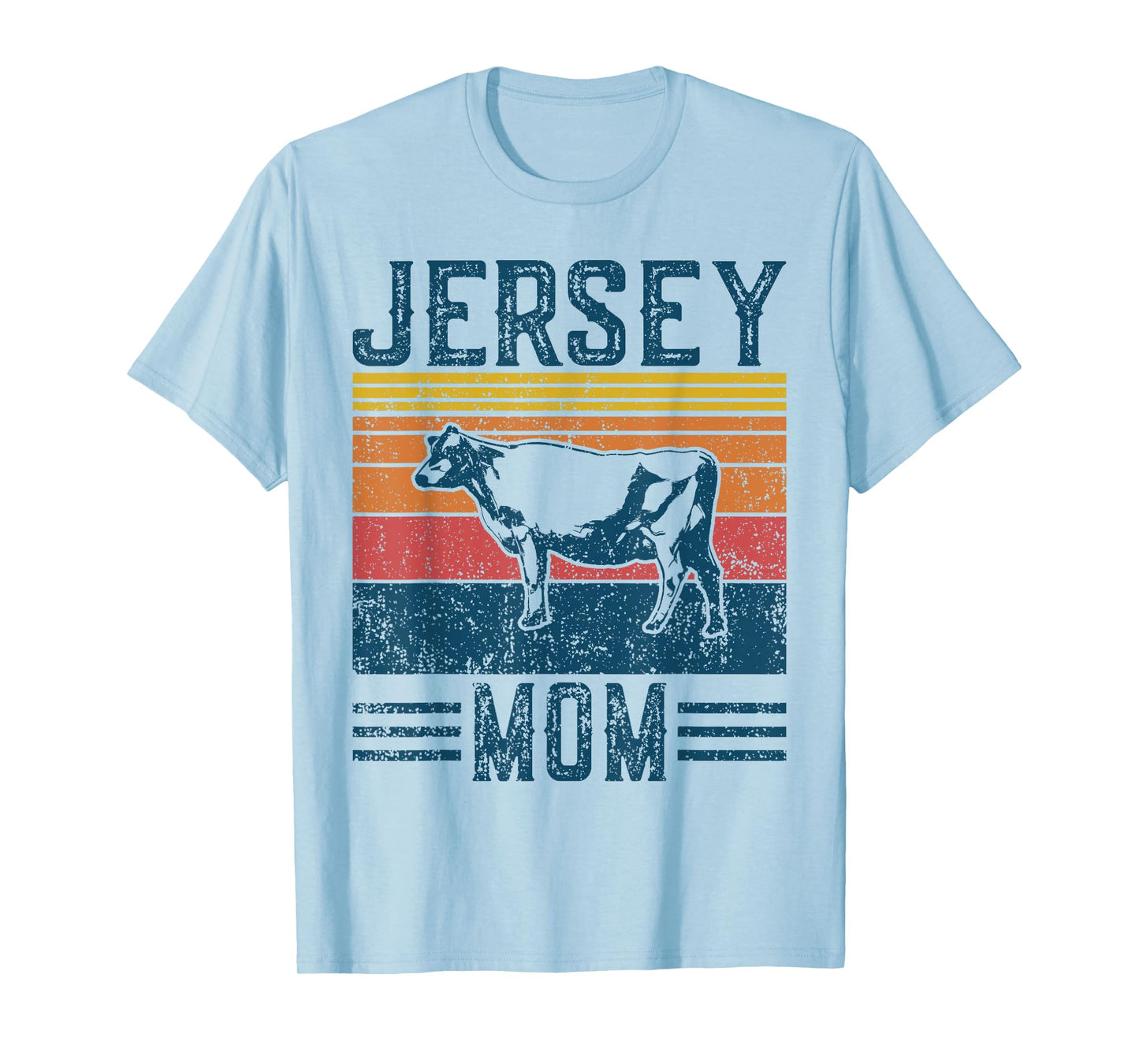 Best Cow Mom Women - Vintage Cattle Jersey T-Shirt