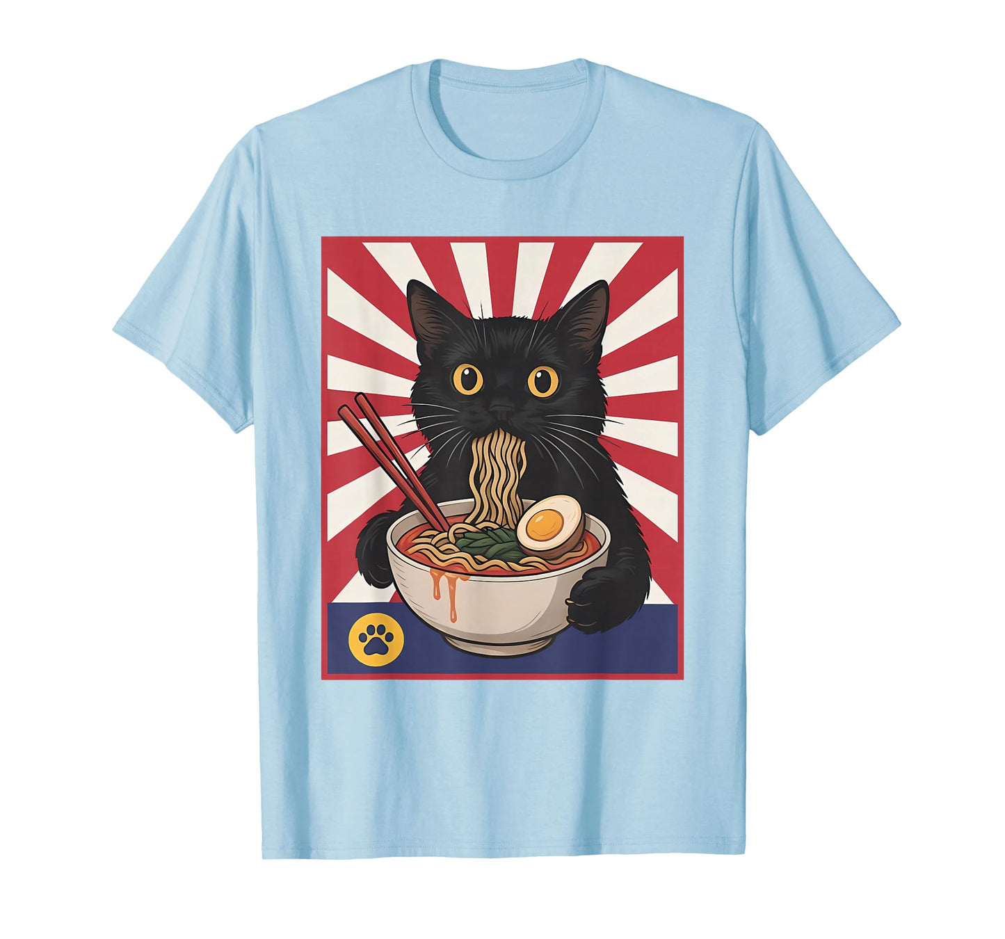 Cat Ramen Japanese Funny Kawaii Cat T-Shirt