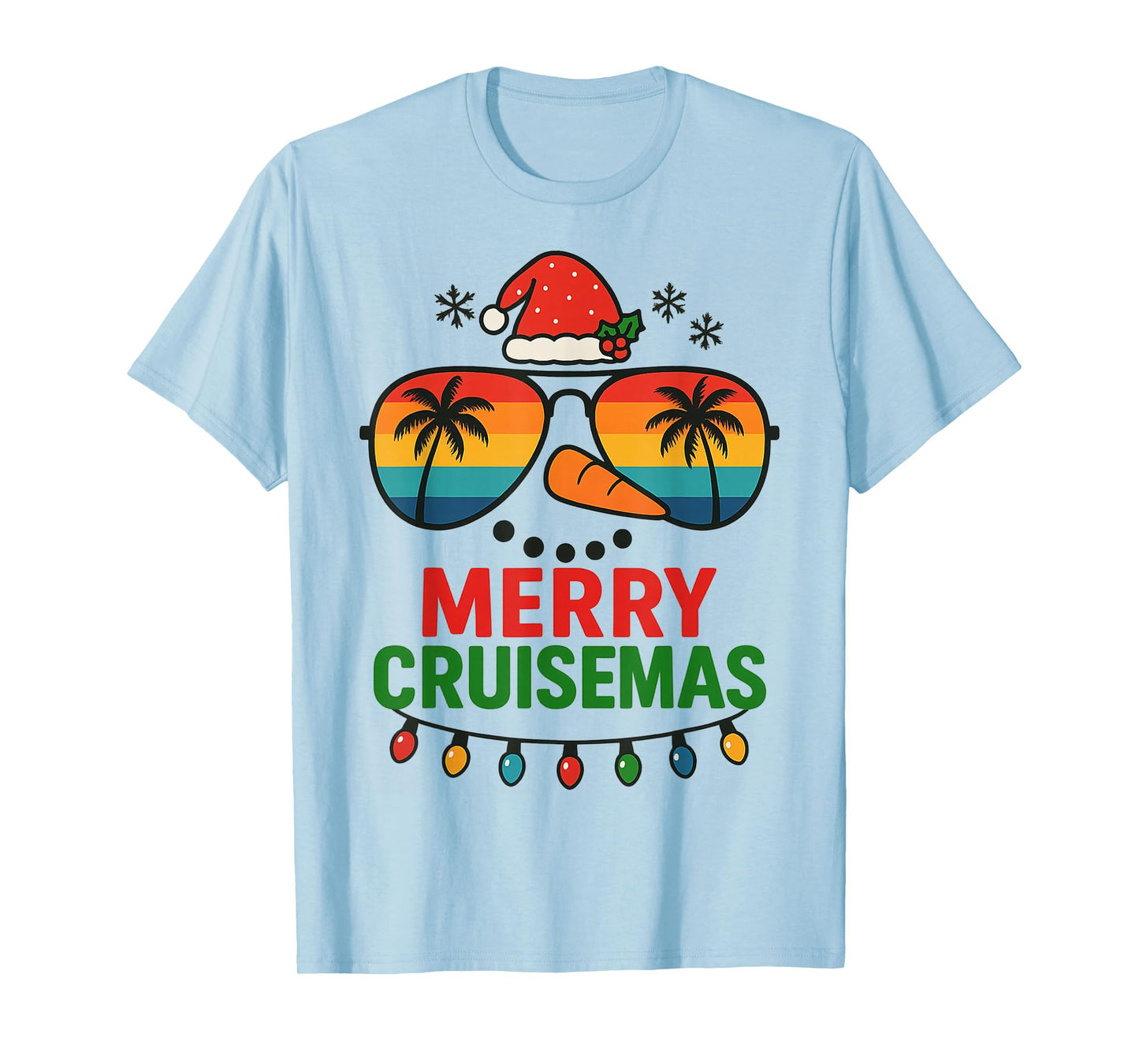 Merry Cruisemas 2025 Christmas Santa Snowman Funny Cruise T-Shirt
