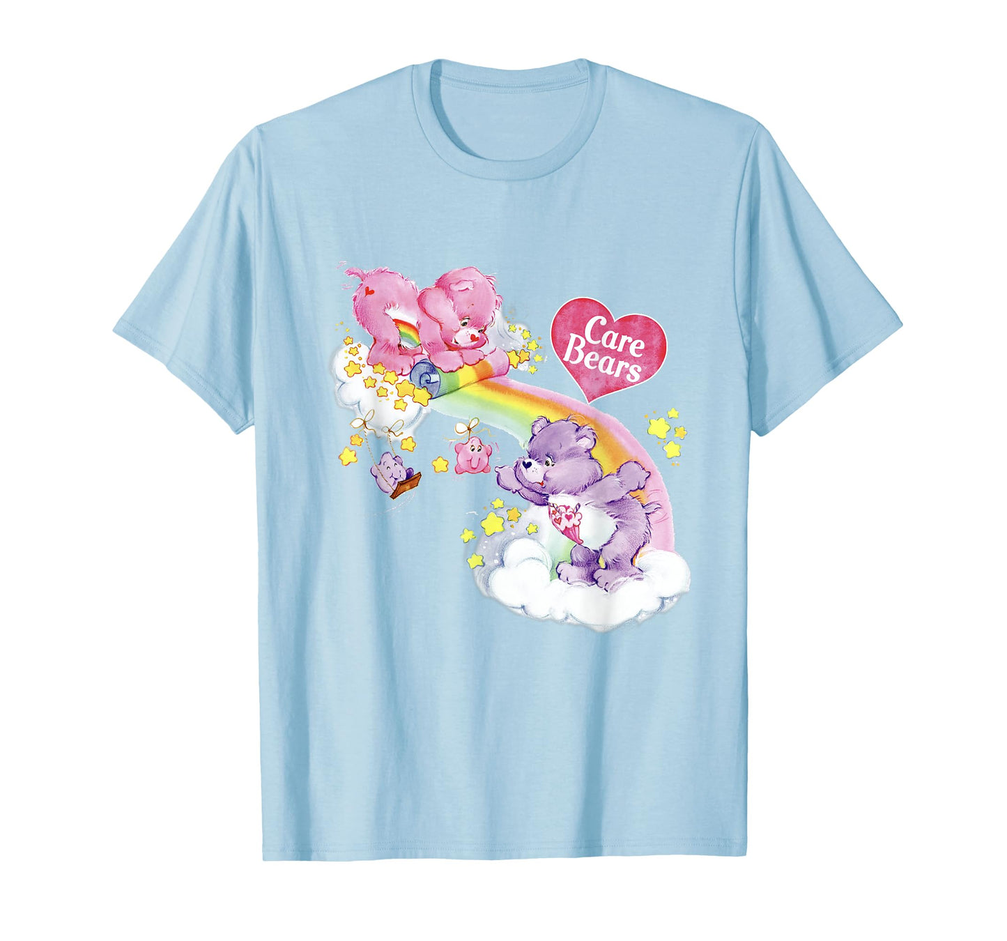 Care Bears Cheer & Share Rainbow Waterfall Logo T-Shirt