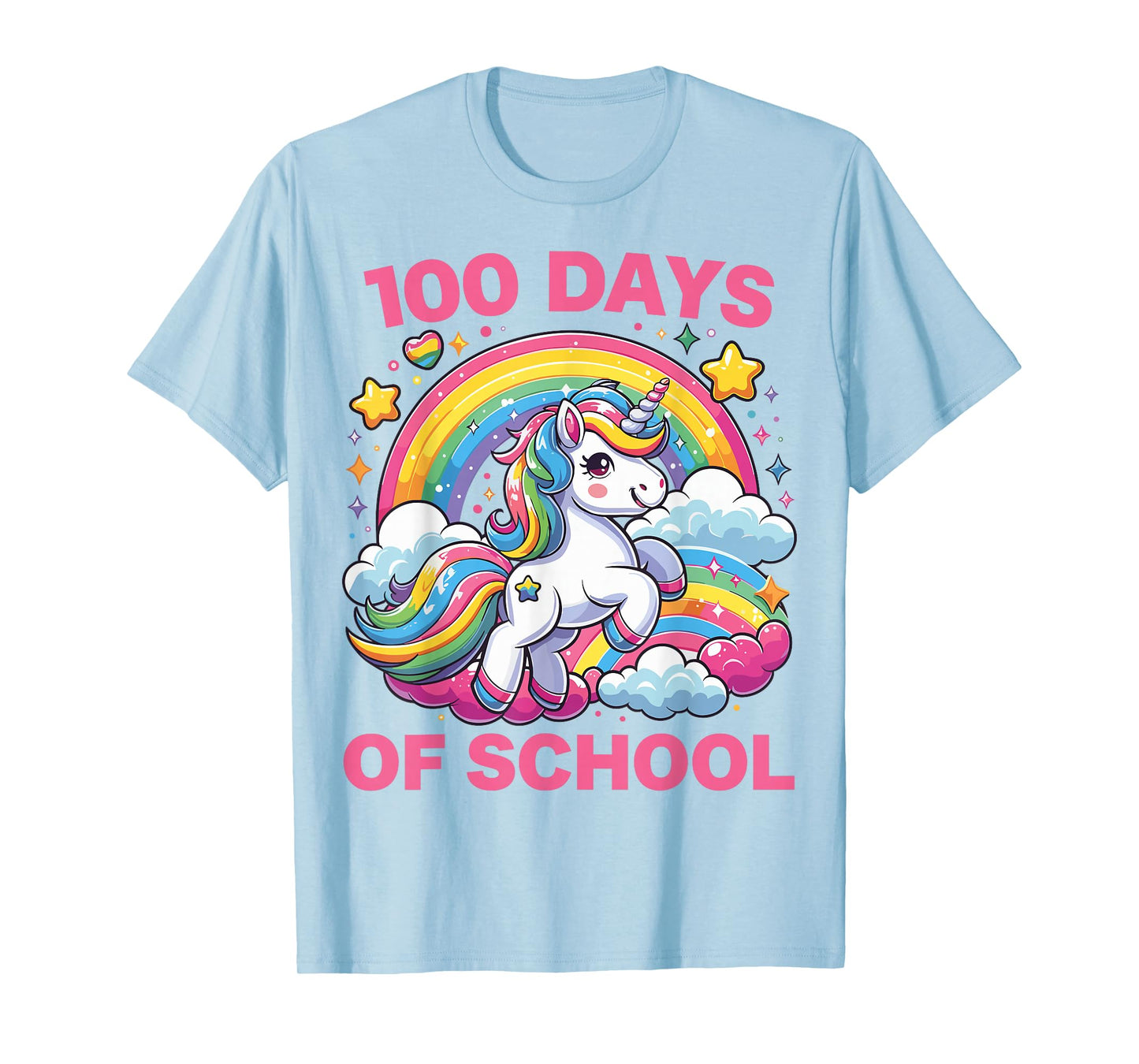100 Days of School Unicorn Girls Teacher 100th Day of School T-Shirt