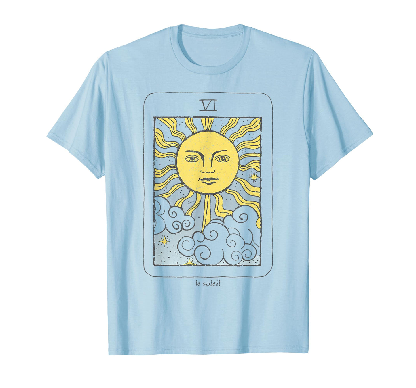 Trendy Le Soleil Sun Clouds Tarot Card T-Shirt