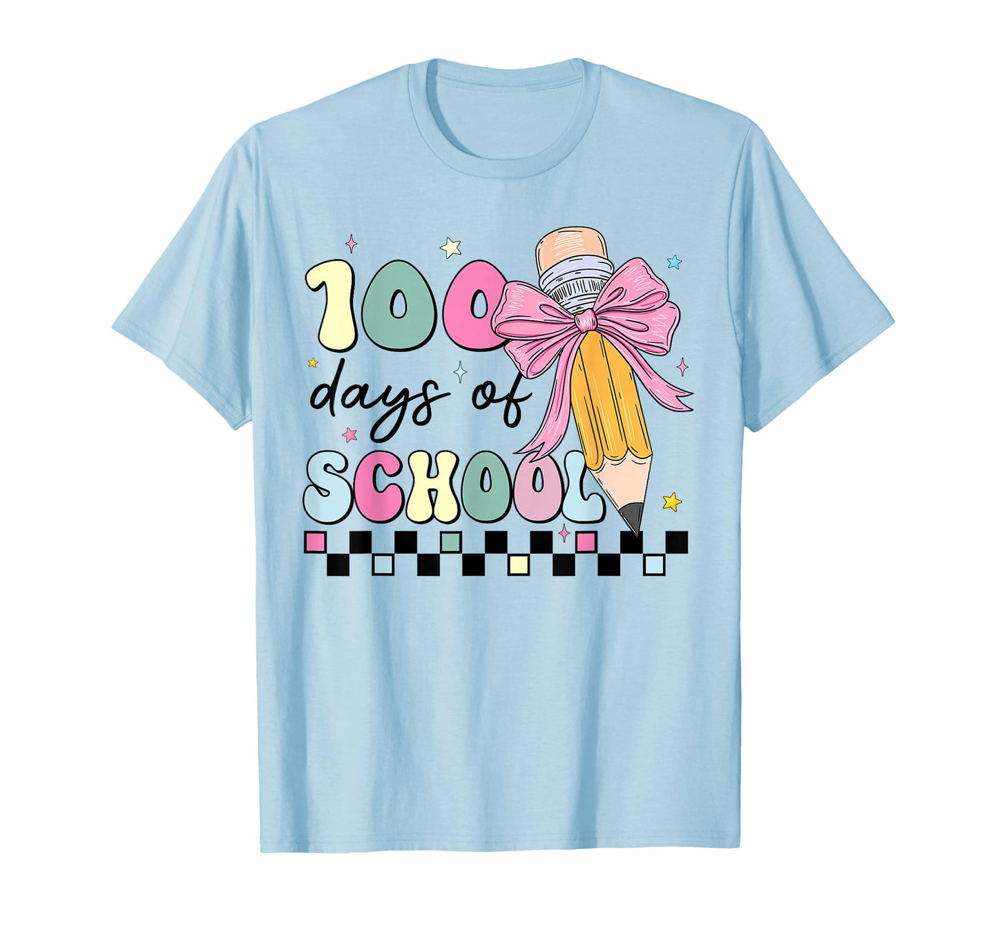 100 Days of School Shirt Girls Coquette Bow 100th Day School T-Shirt