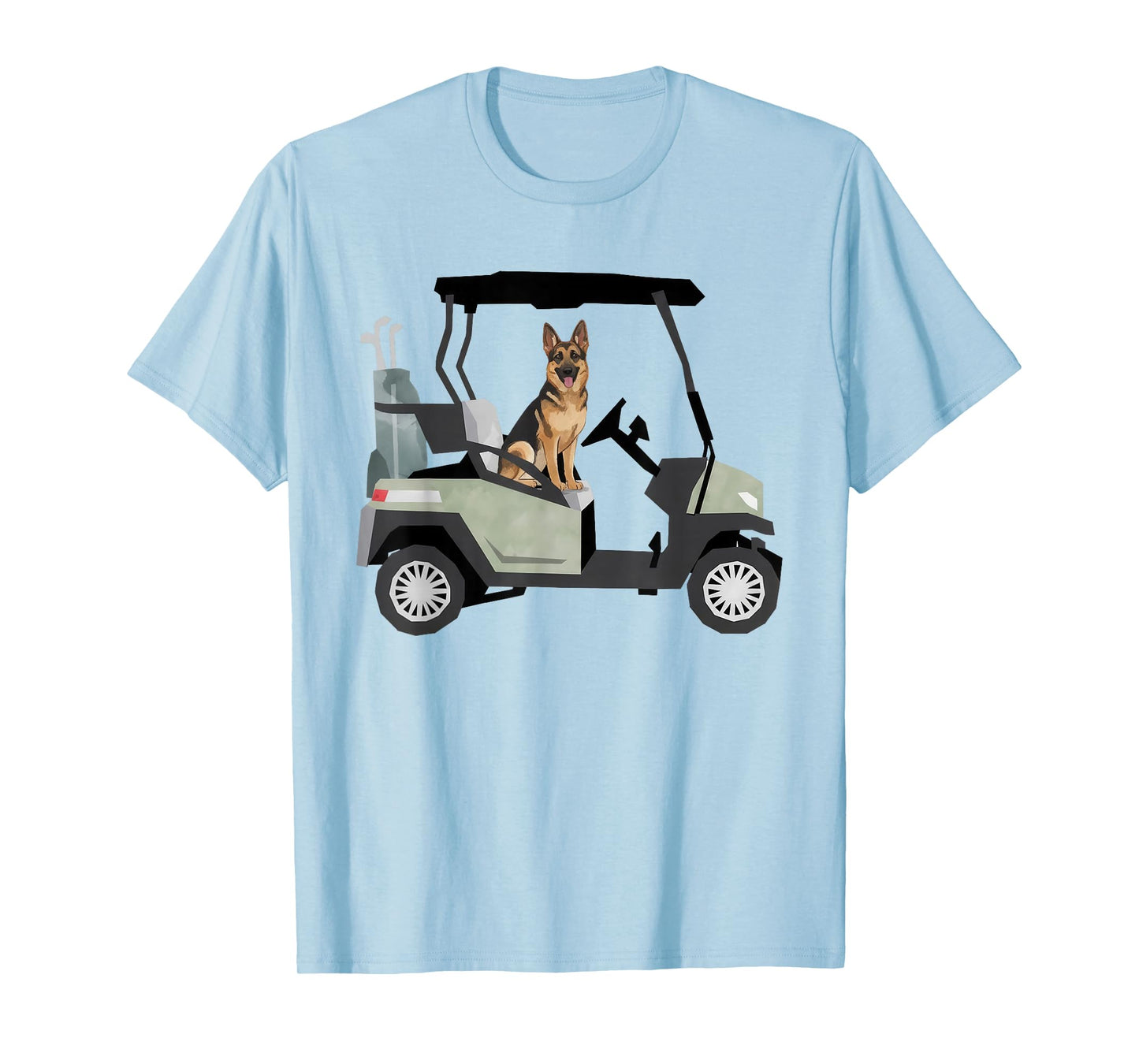 German Shepherd Dad Golf Car Golfing Golfer Sport Game Day T-Shirt
