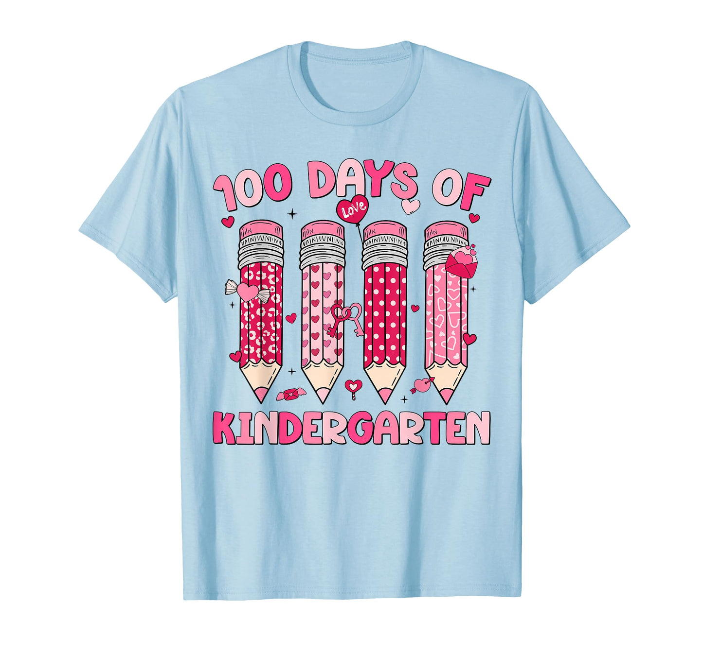 100th Day of School Kindergarten for Students Teacher Kids T-Shirt
