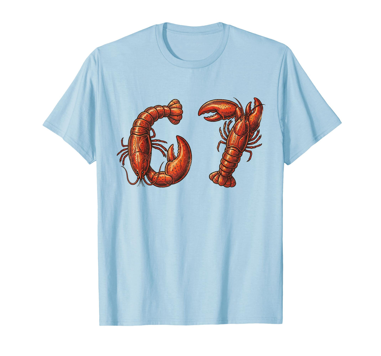 67 Crawfish 6 7 for Kids Cute Lobster Claws Cajun Food Boys T-Shirt