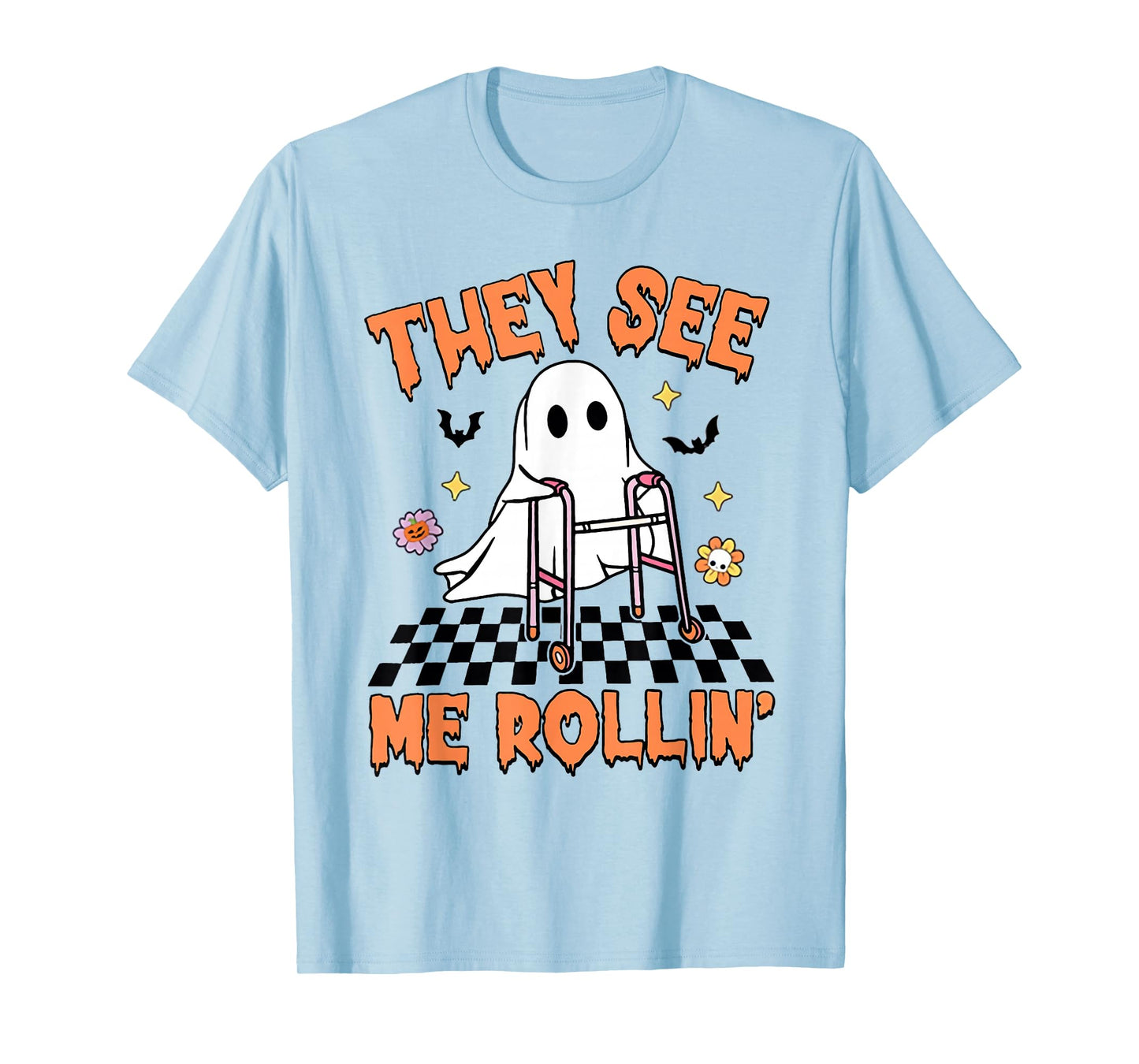 Physical Therapy Halloween They See Me Rolling Spooky PT PTA T-Shirt