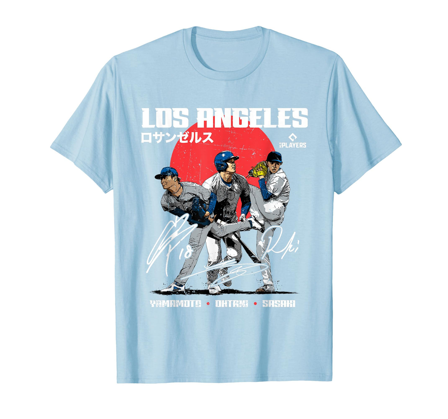 Yamamoto, Ohtani, Sasaki | LA MLB Players | MLBLATRIO201M T-Shirt