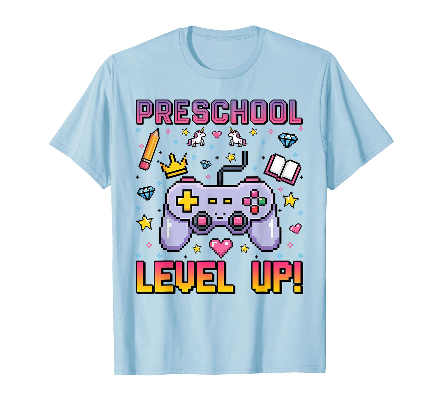 Funny Preschool Level Up Gamer Back To School Kids T-Shirt