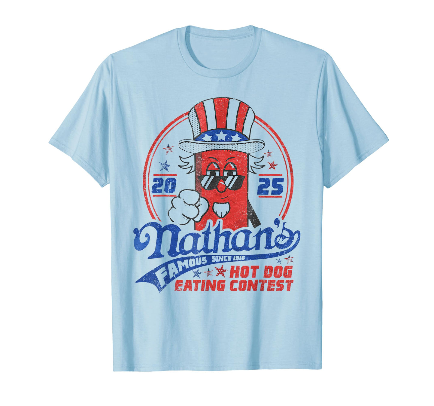 Nathan’s Famous Hot Dog Eating Contest 2025 Funny T-Shirt