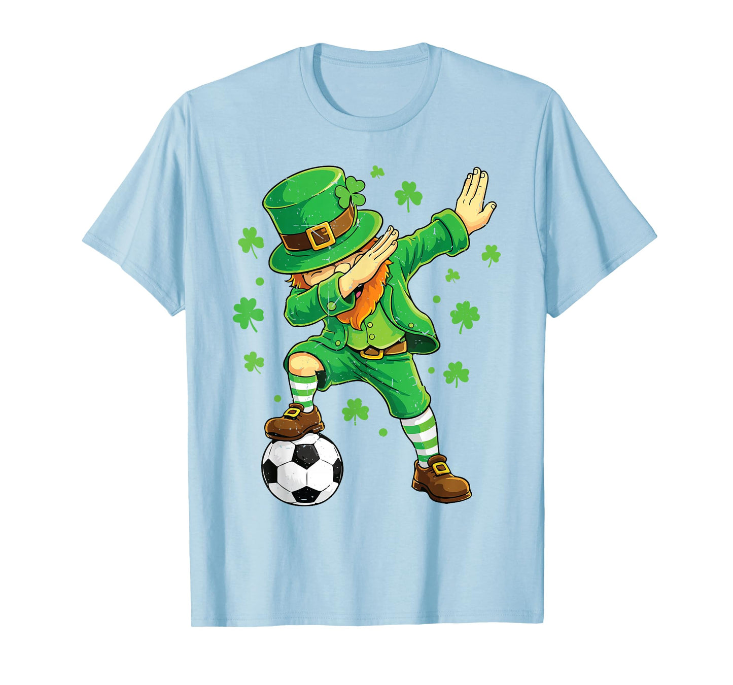 Dabbing Leprechaun Funny Soccer St Patricks Day Boy Irish T-Shirt