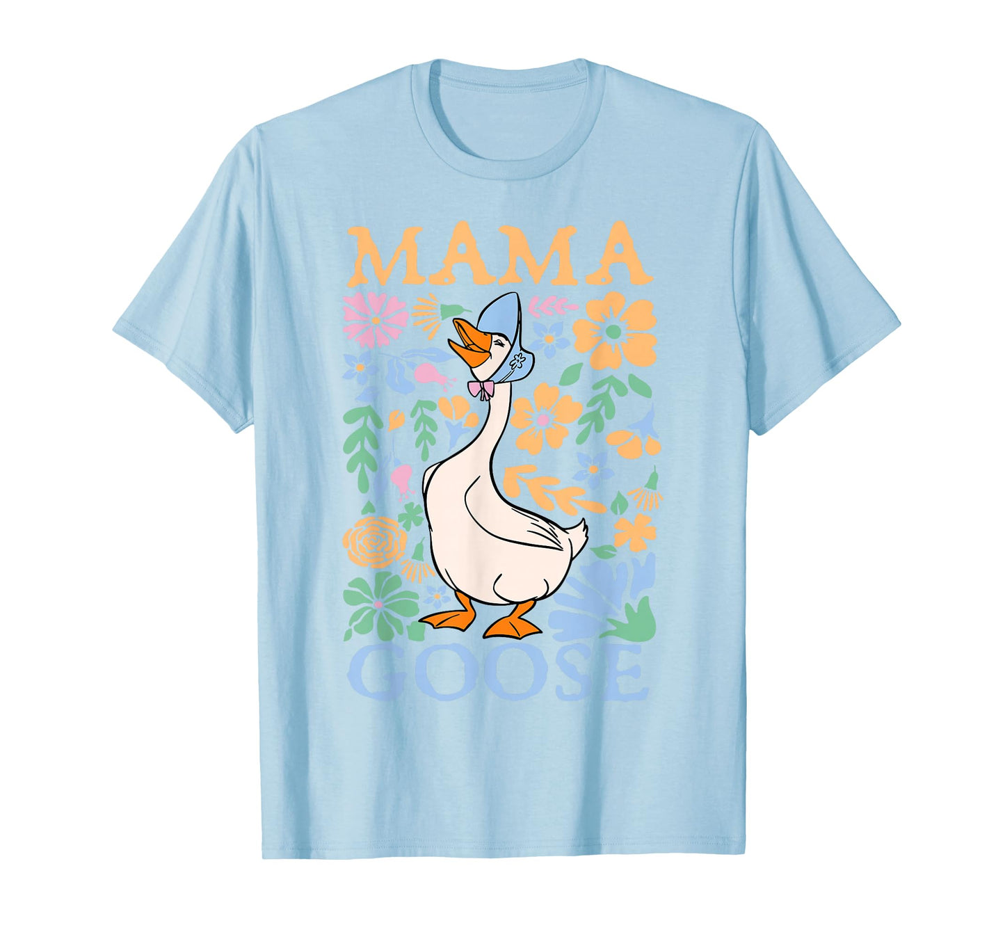 Cute Floral Mama Goose Coquette Mother's Day Silly Goose T-Shirt