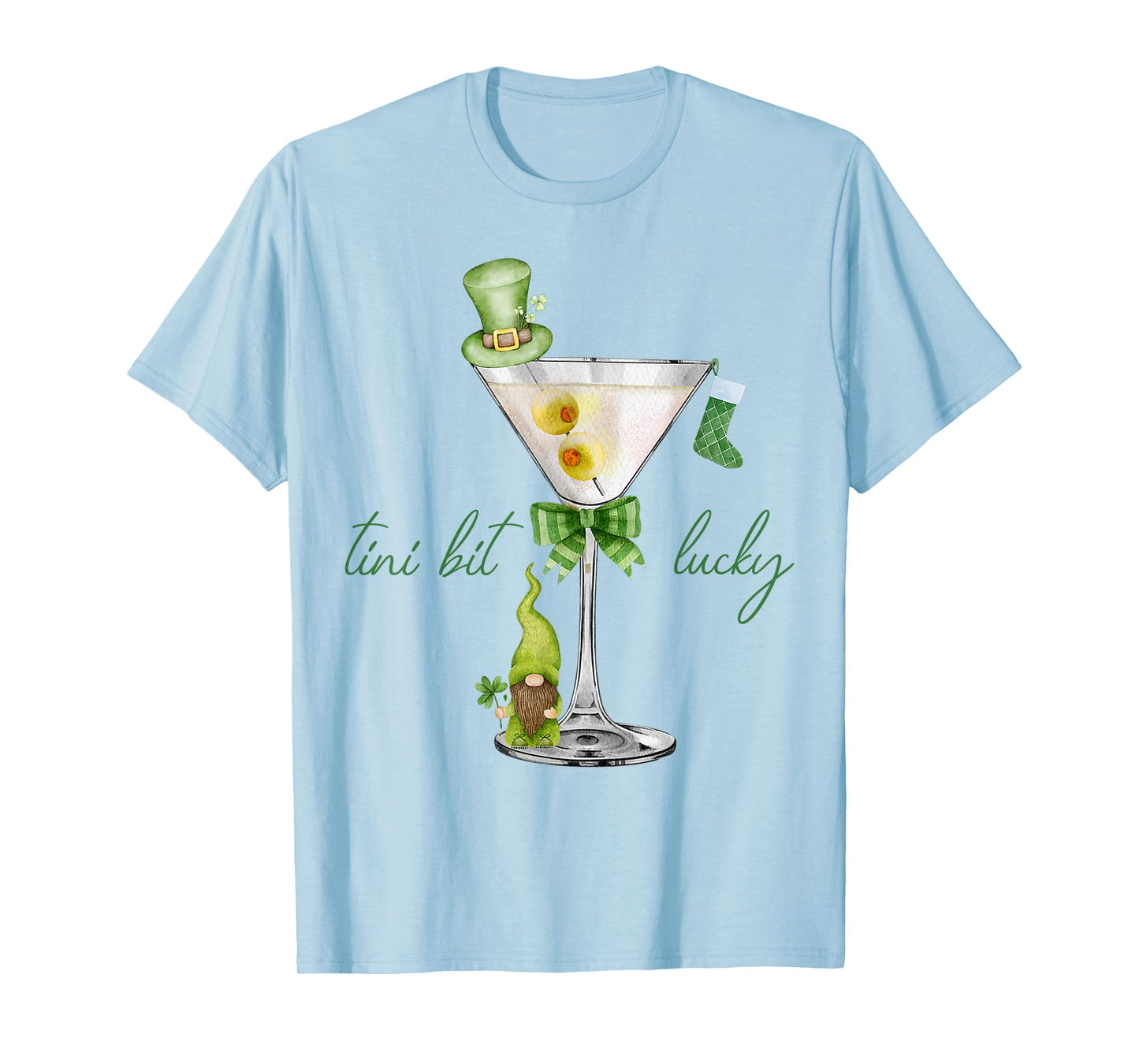 St. Patrick's Martini Irish Baby A Tini Bit Irish Lucky Girl T-Shirt