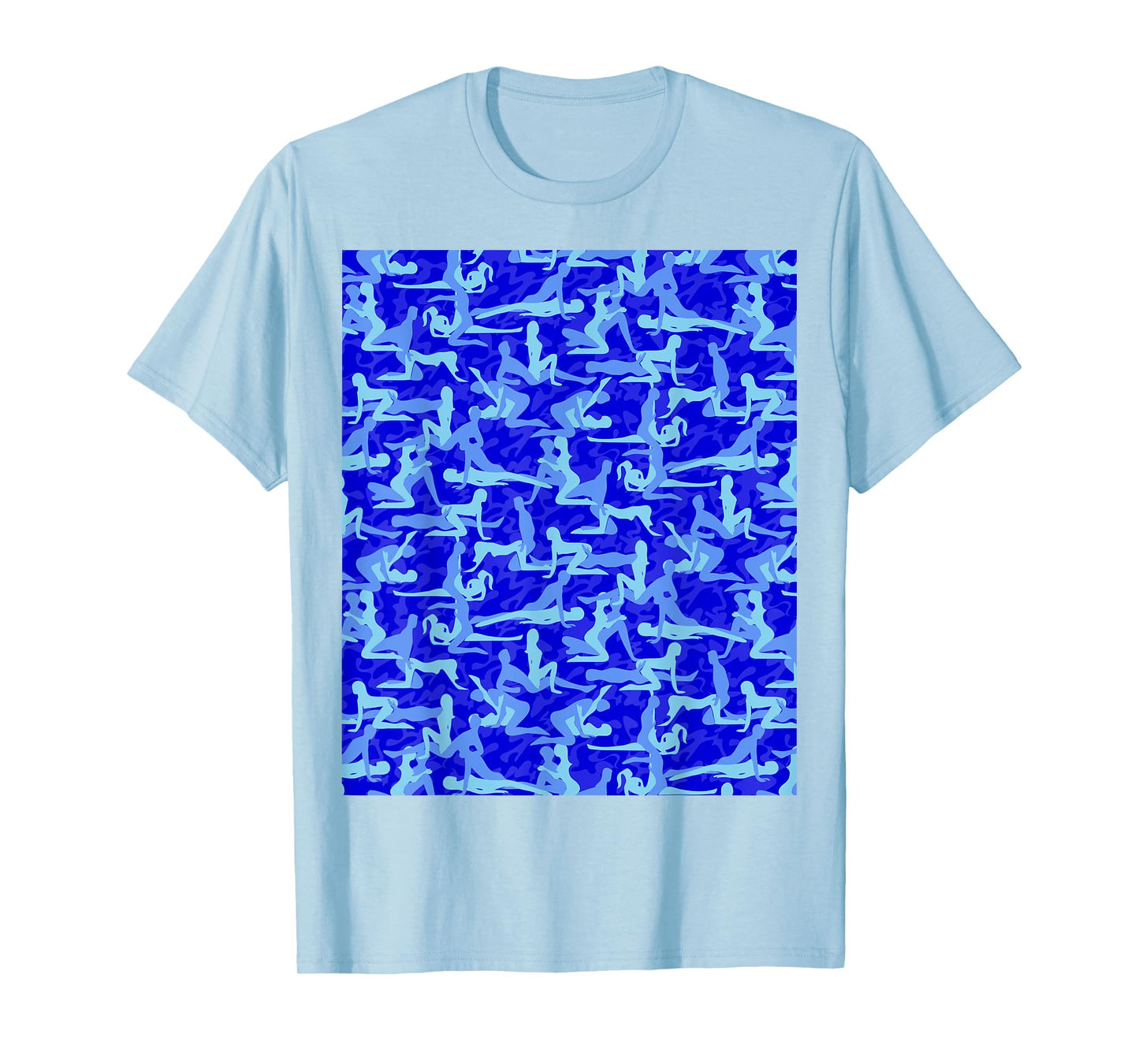 Kamasutra Camouflage (light and royal blue, blue) T-Shirt