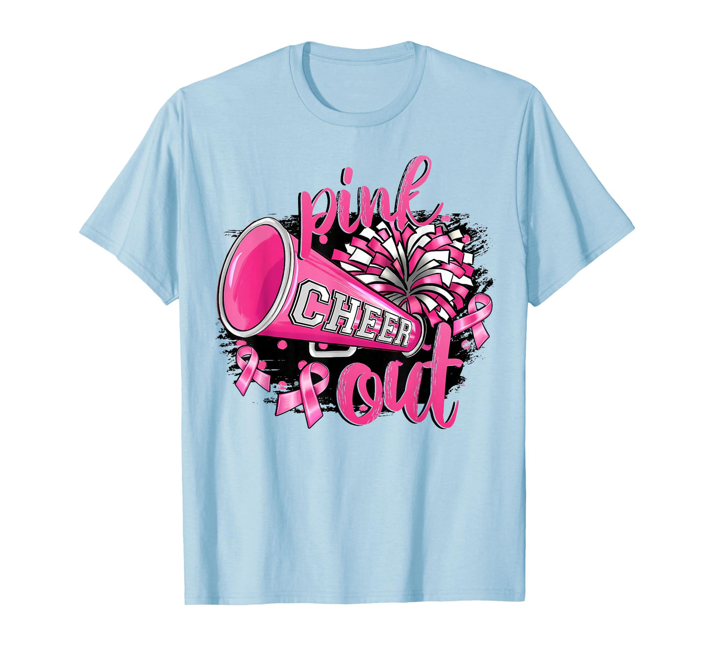 Pink Out Football Breast Cancer Awareness Cheer Mom Mama T-Shirt