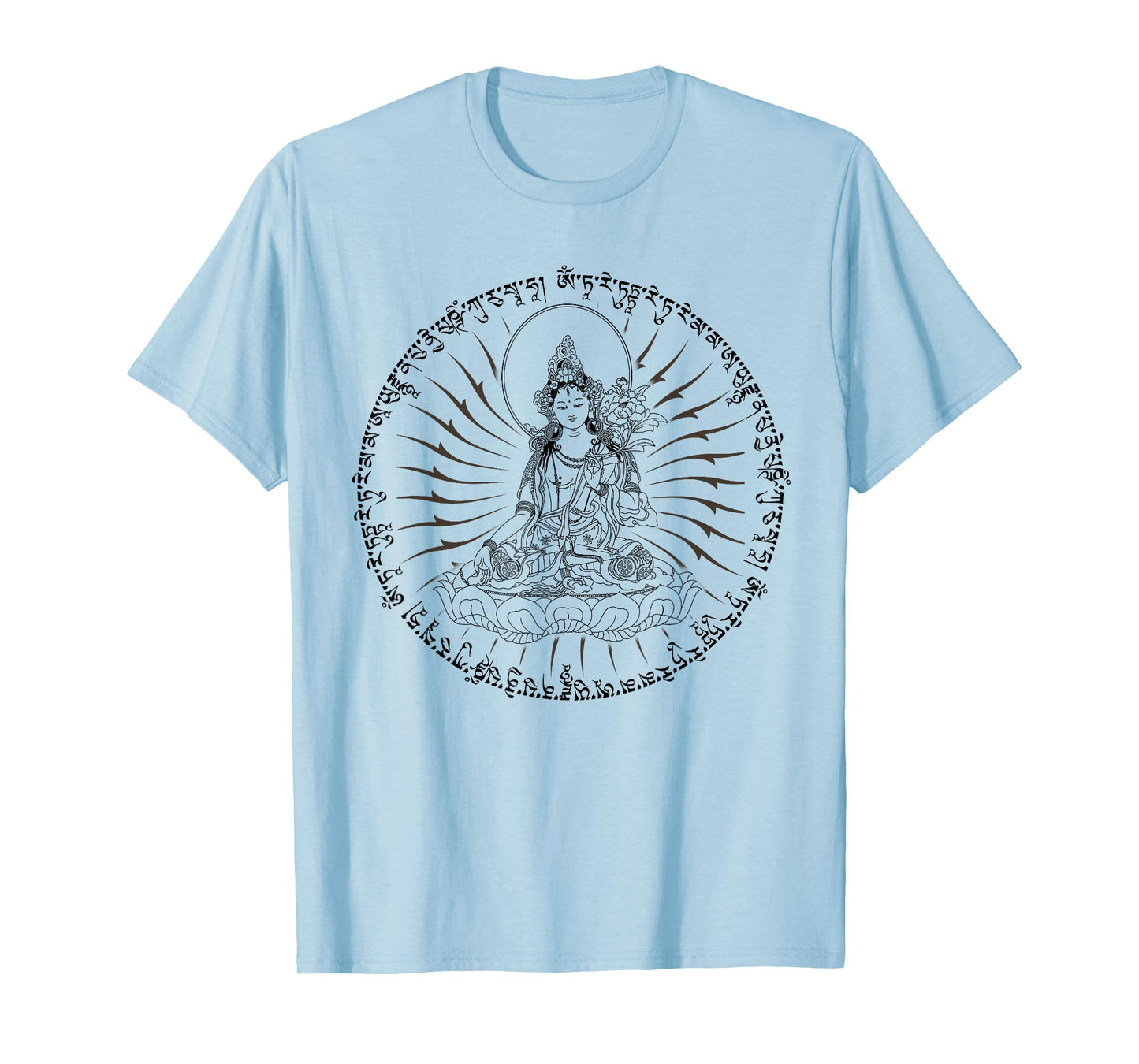 Buddha Green Tara Mantra Tibetan Buddhism Vajrayana T-Shirt