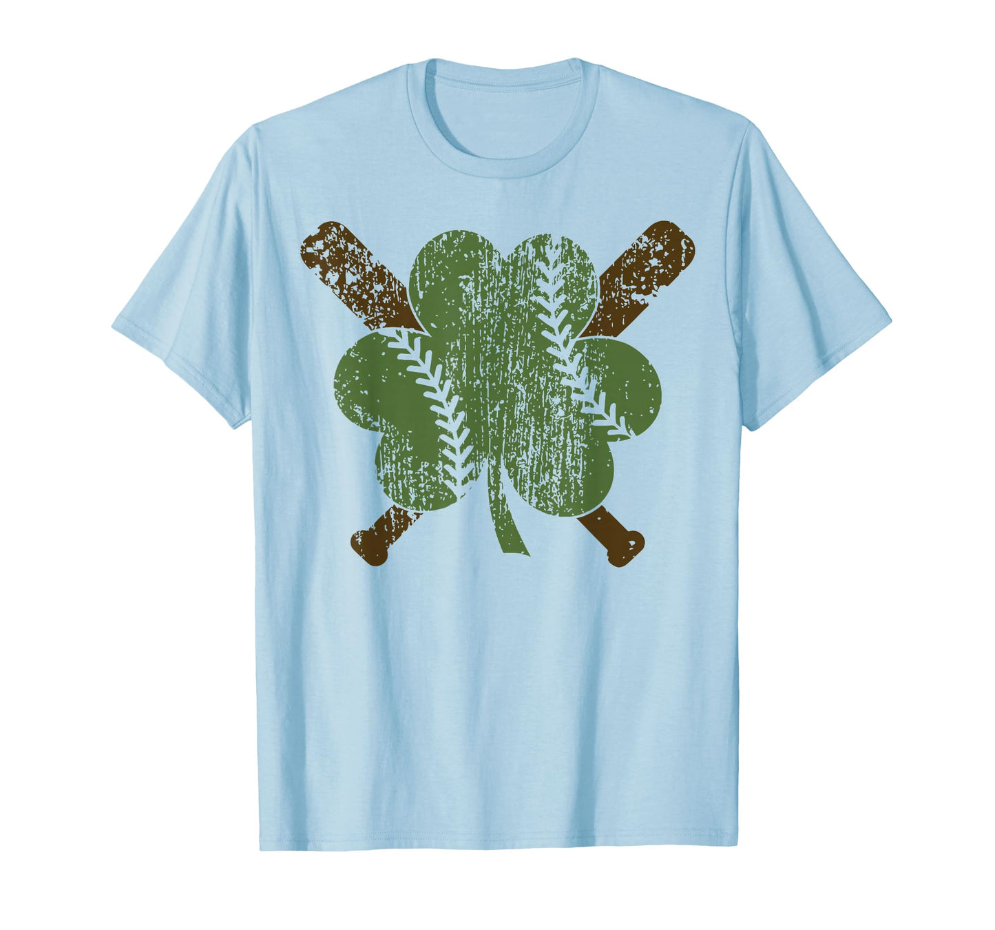 Baseball St Patricks Day Boys Girls Men Women Shamrock Green T-Shirt