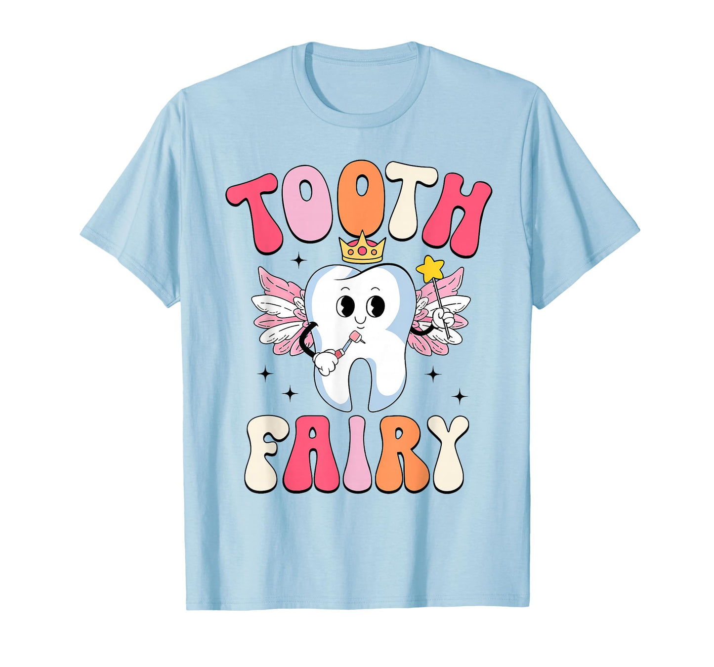 Tooth Retro Fairy Halloween Dentist Dental Assistant Costume T-Shirt