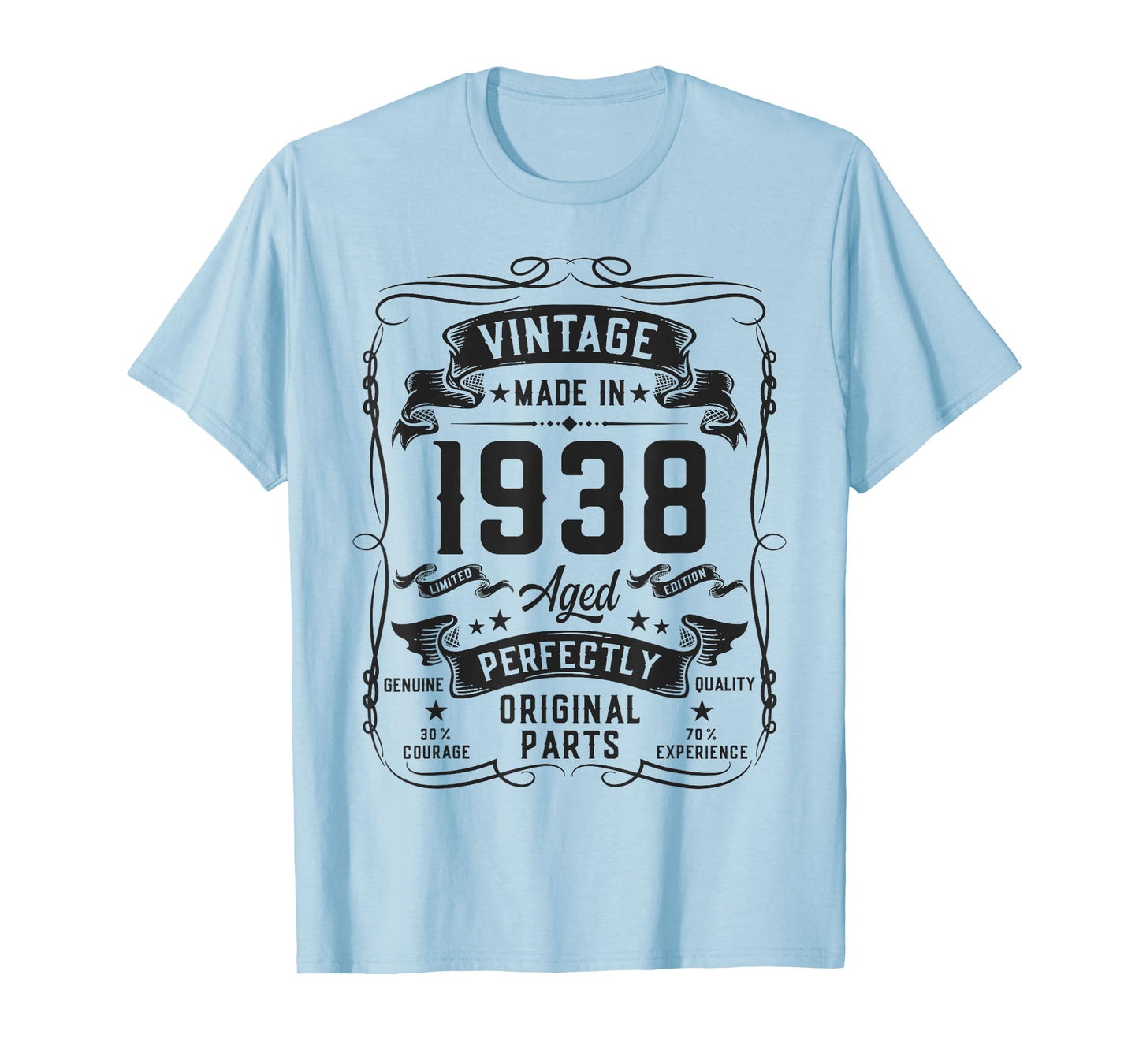 Vintage 1938 88yr 88th Birthday Gifts for Men 88 Years Old T-Shirt