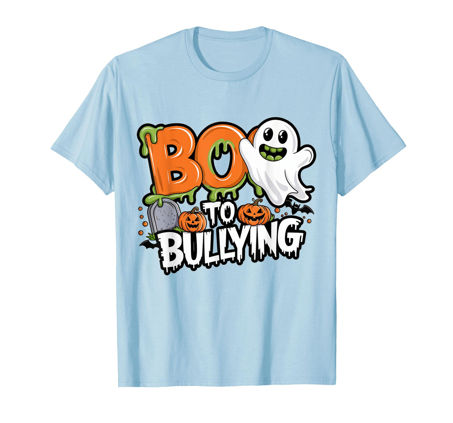 Boo Anti Bullying Funny Halloween Orange Unity Day Boys T-Shirt